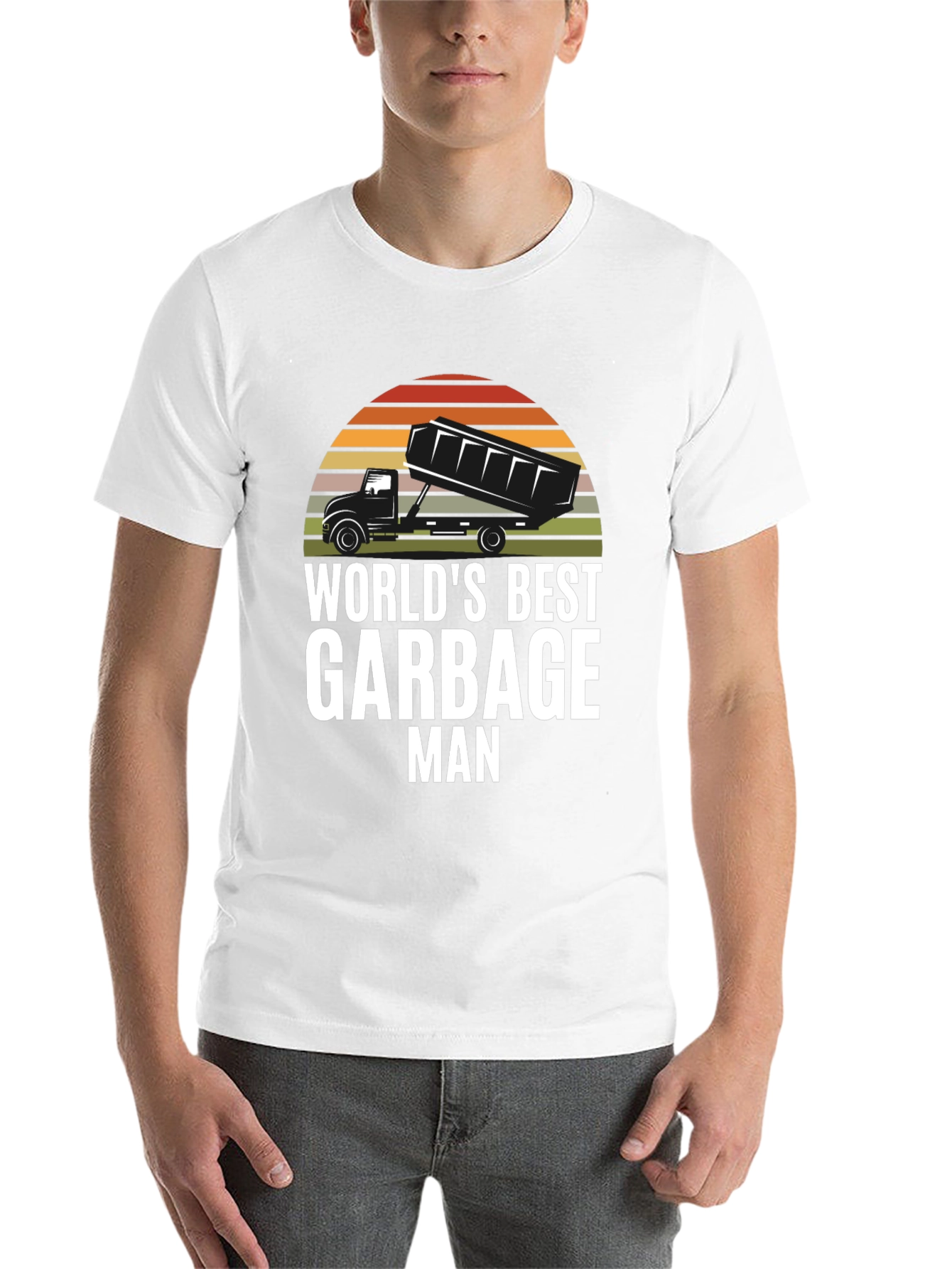 Black World's Best Garbage Man Black Graphic T-Shirt view 14