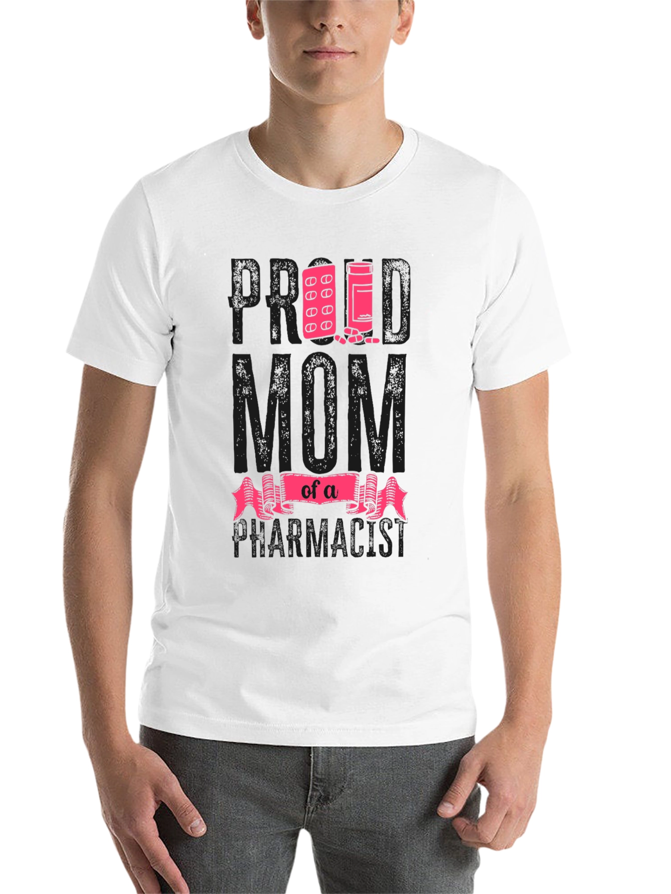 Black Proud Mom of a Pharmacist T-Shirt view 14