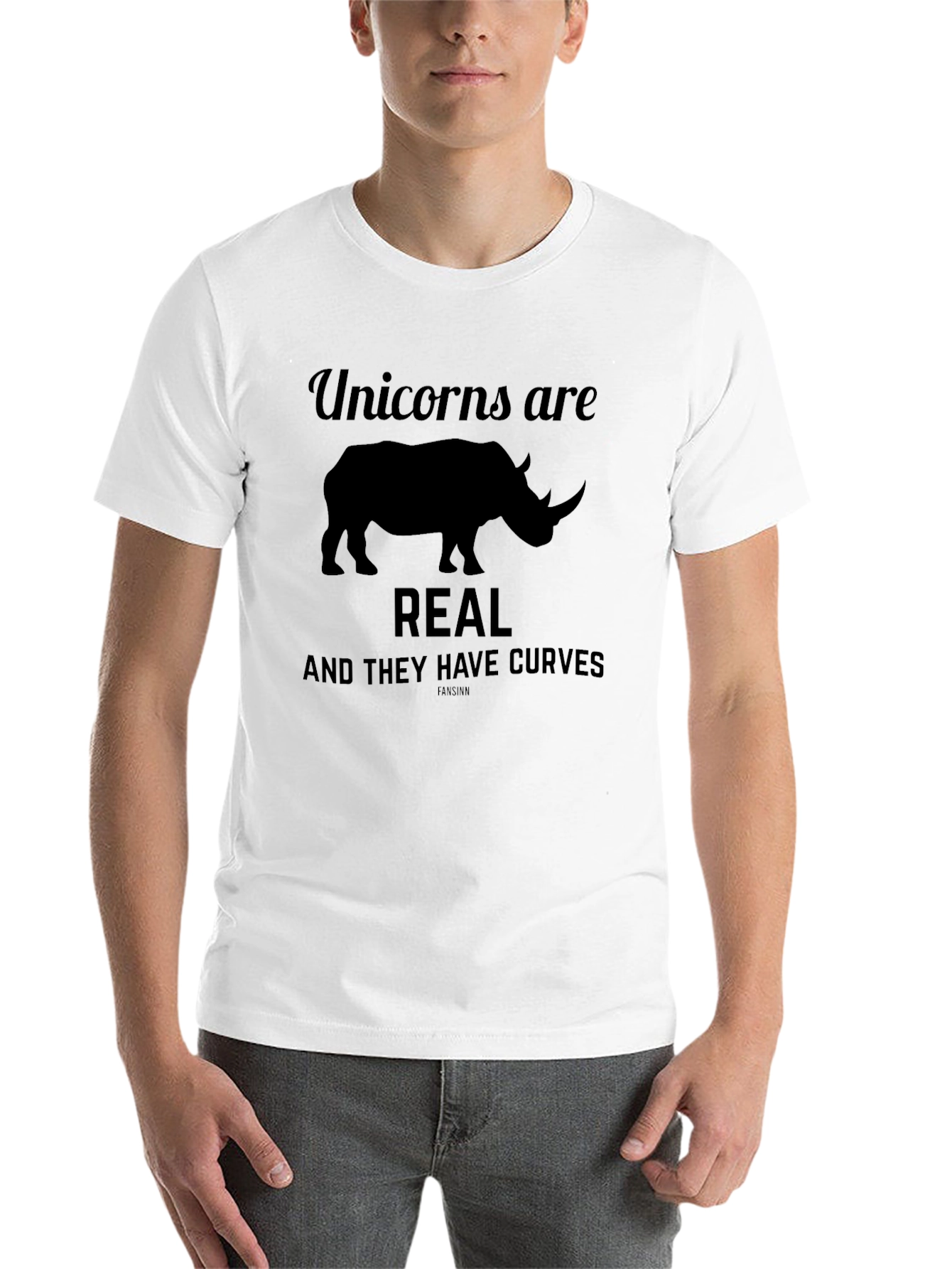 Black Unicorns Are Real Rhinoceros T-Shirt view 14
