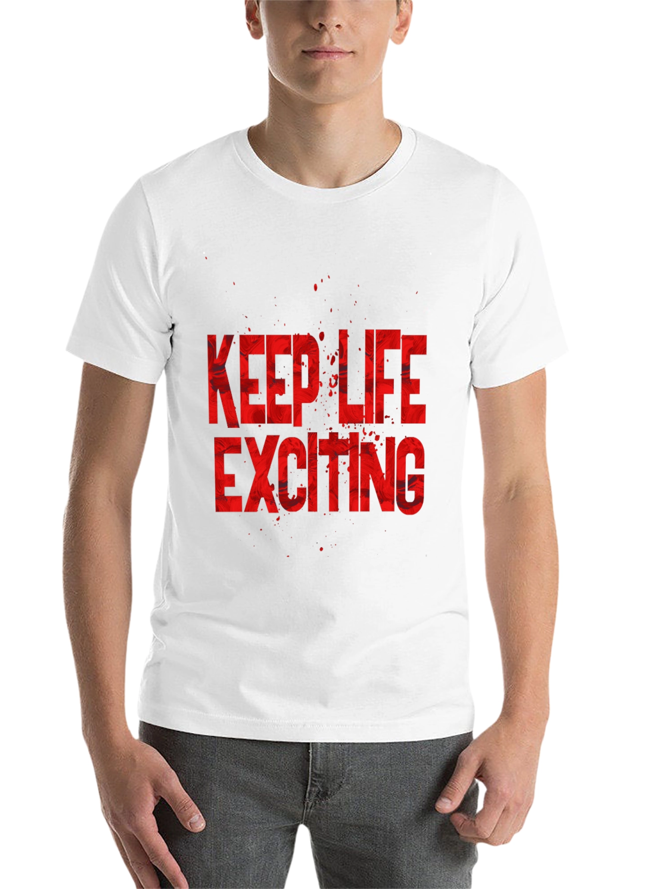 Black Keep Life Exciting Graphic T-Shirt view 14