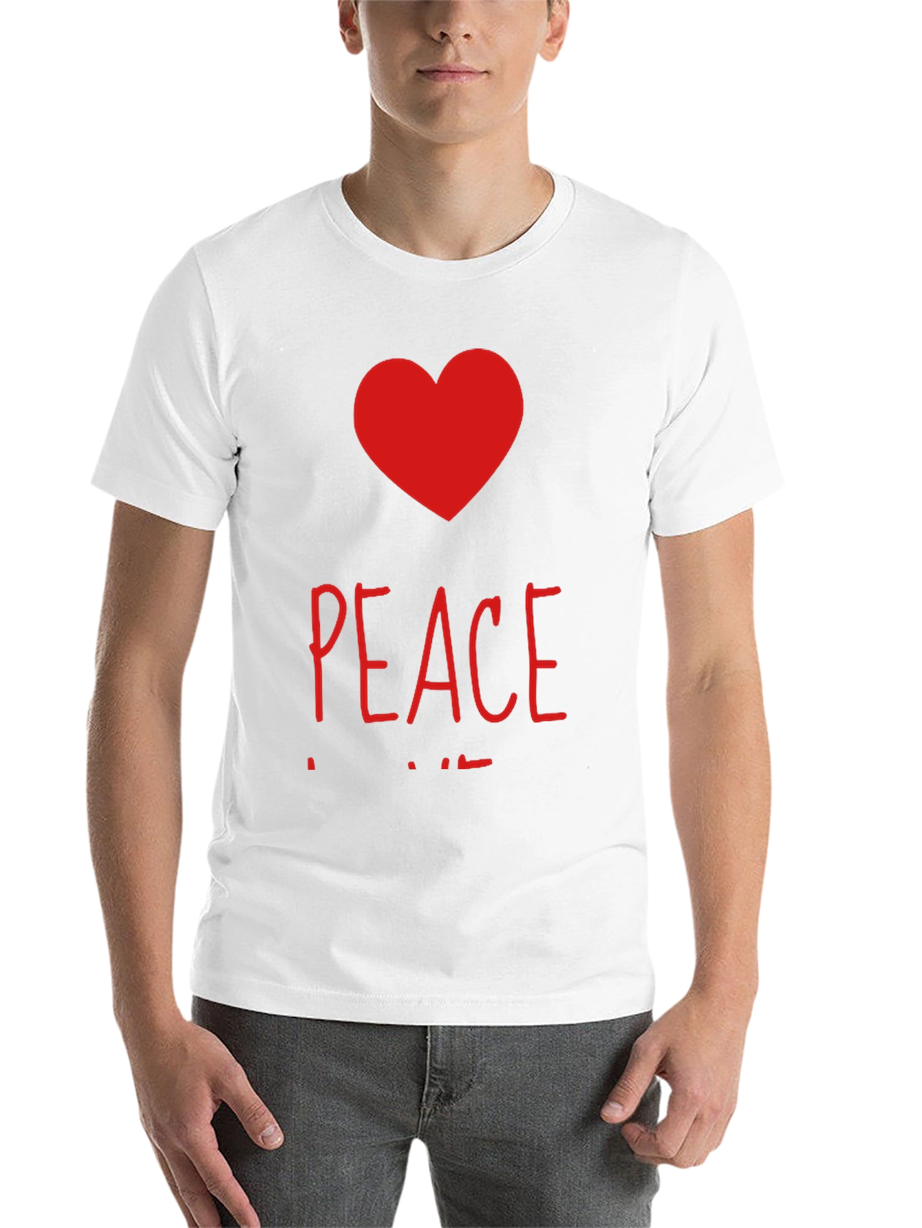 Black Peace and Love Graphic T-Shirt view 14