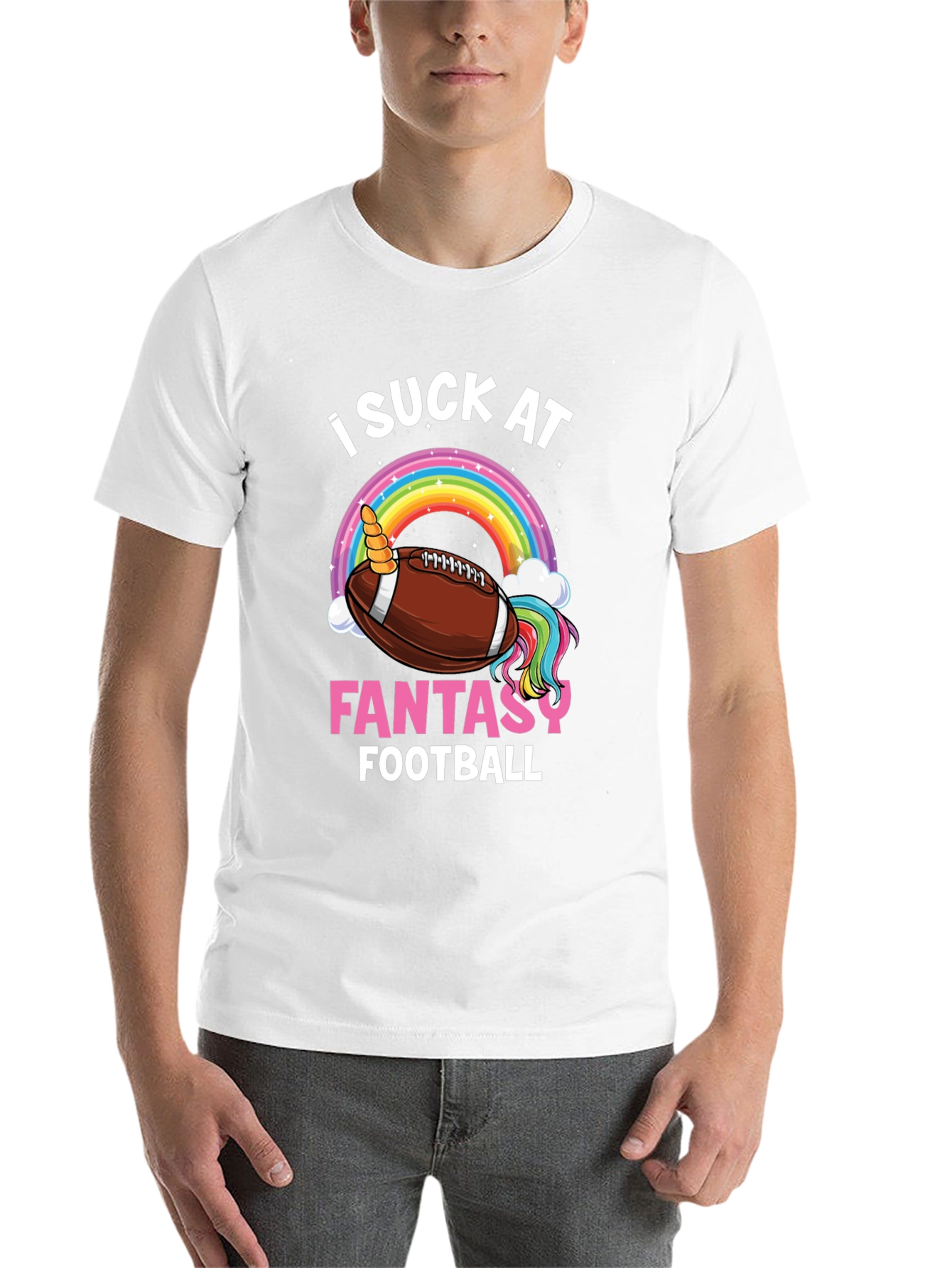Black Funny Unicorn Football T-Shirt view 14