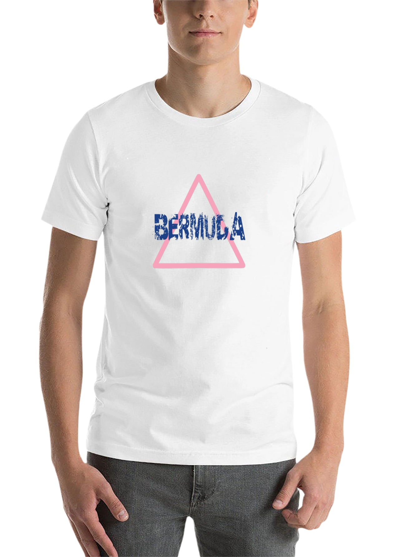 Black Bermuda Triangle Graphic Print T-Shirt view 14