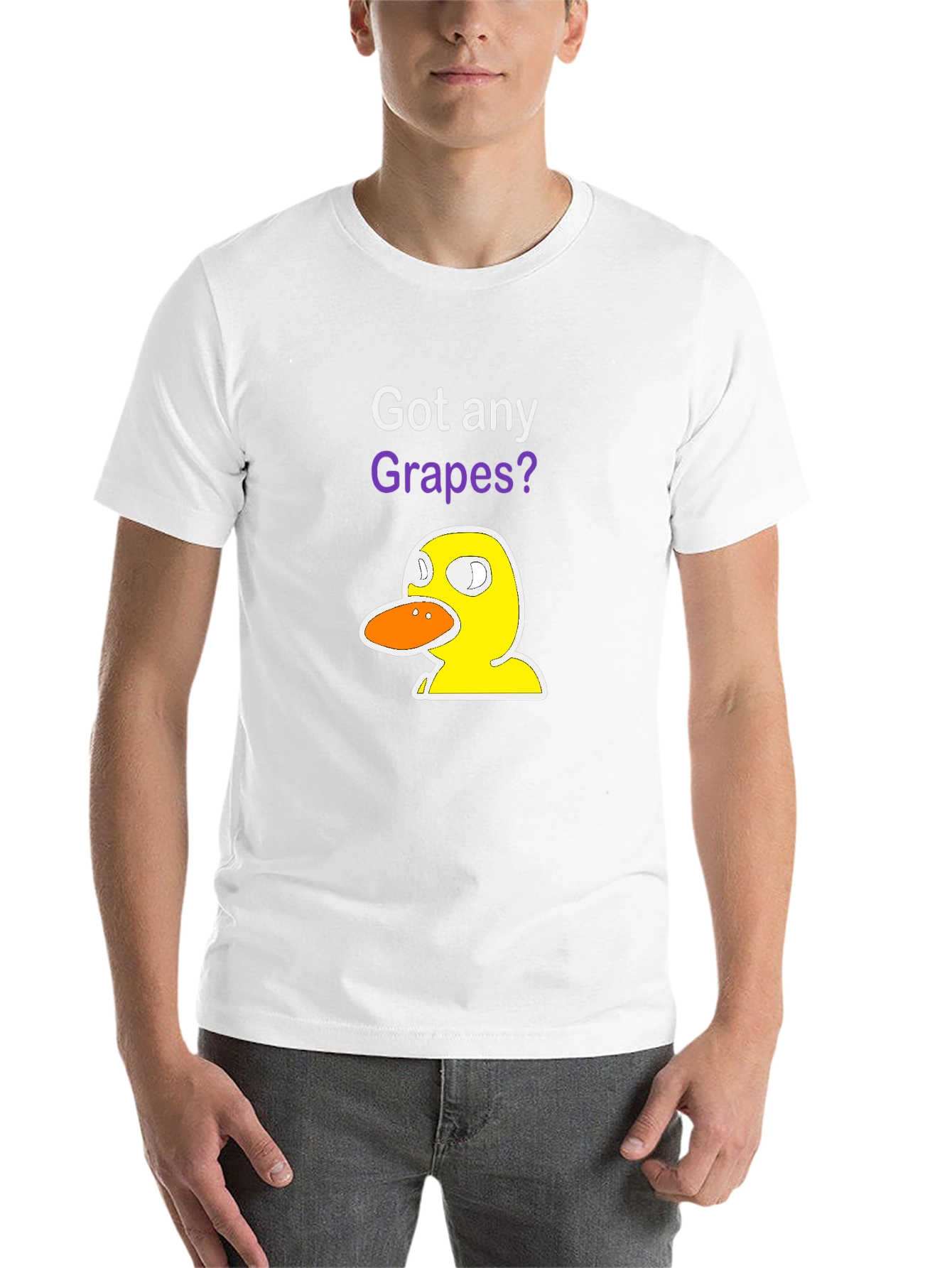 Black Got Any Grapes? Duck T-Shirt - Funny Graphic Tee view 14