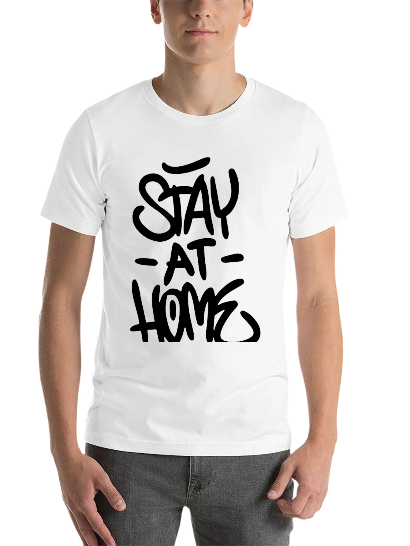 Black Stay at Home Black Graphic Tee view 14