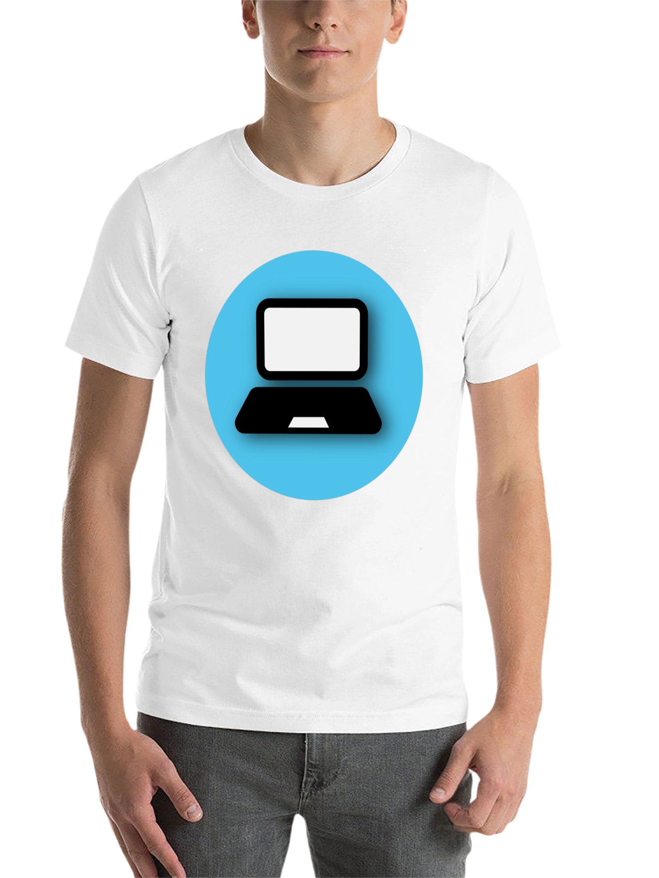 Black Laptop Graphic Tee - Tech Style T-Shirt view 14