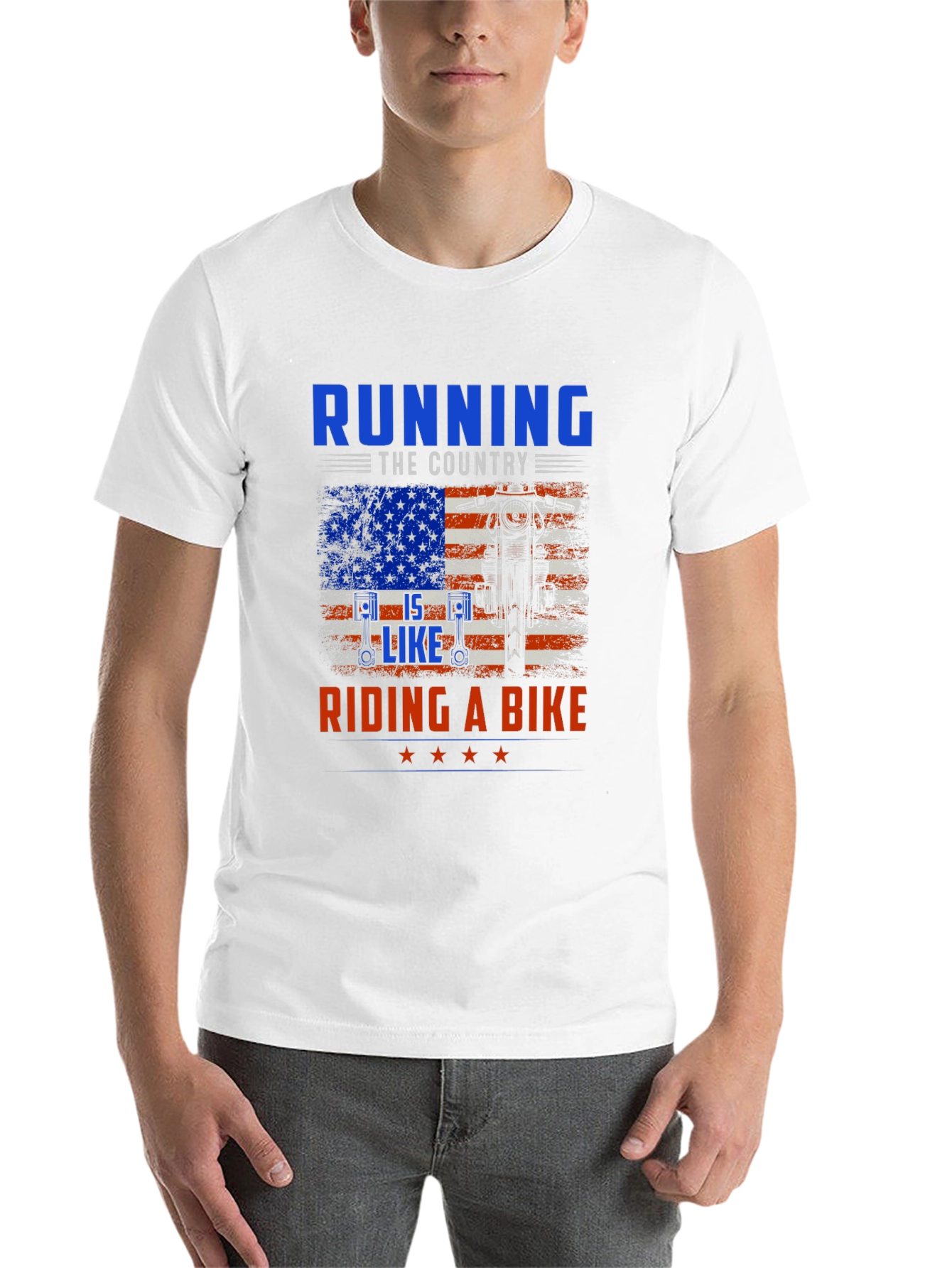 Black Running the Country is Like Riding a Bike Graphic Tee view 14