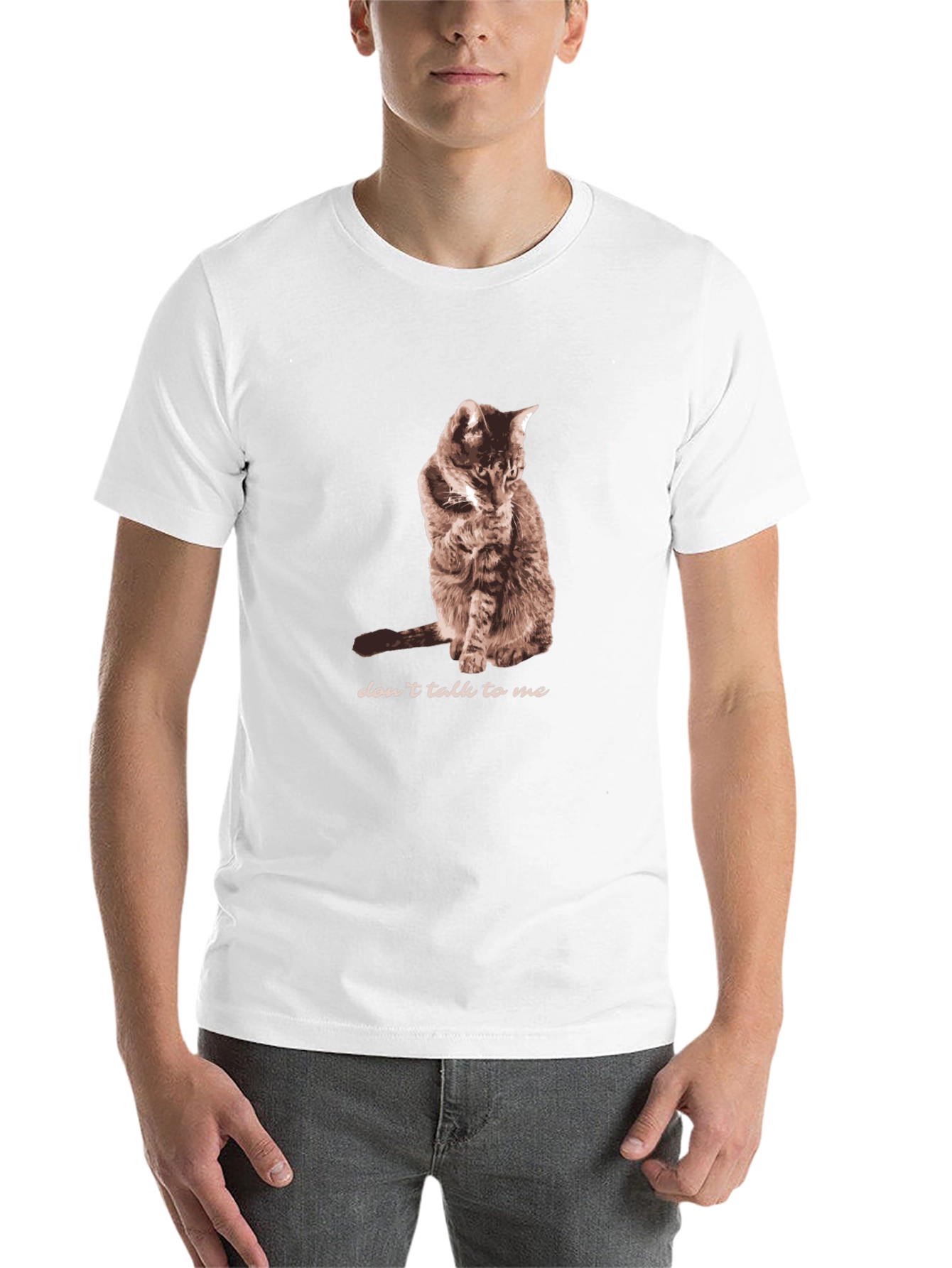 Black Don't Talk To Me Cat T-Shirt view 14