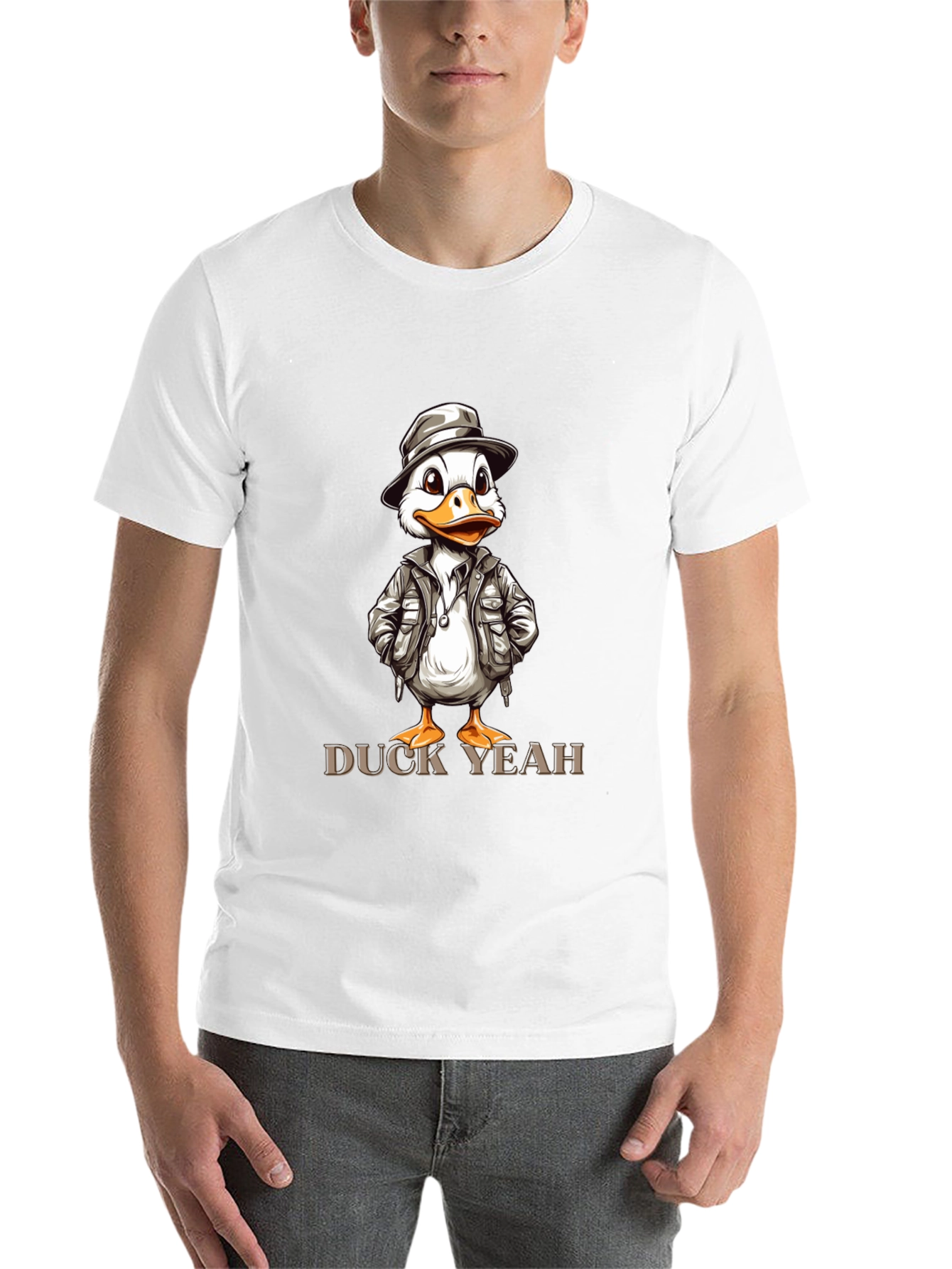 Black Duck Yeah T-Shirt - Cartoon Style view 14