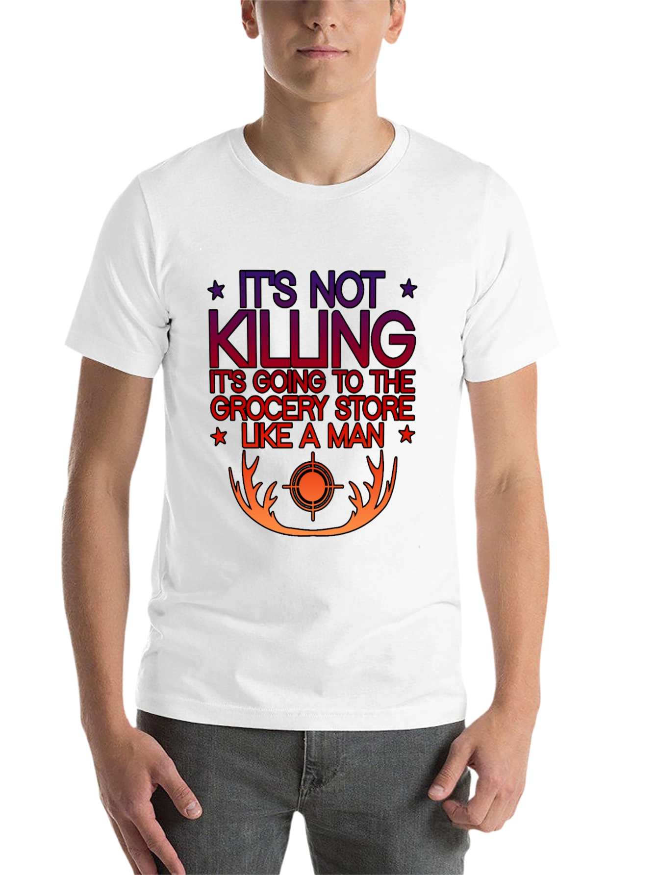 Black It's Not Killing T-Shirt, Grocery Store Humor Tee view 14