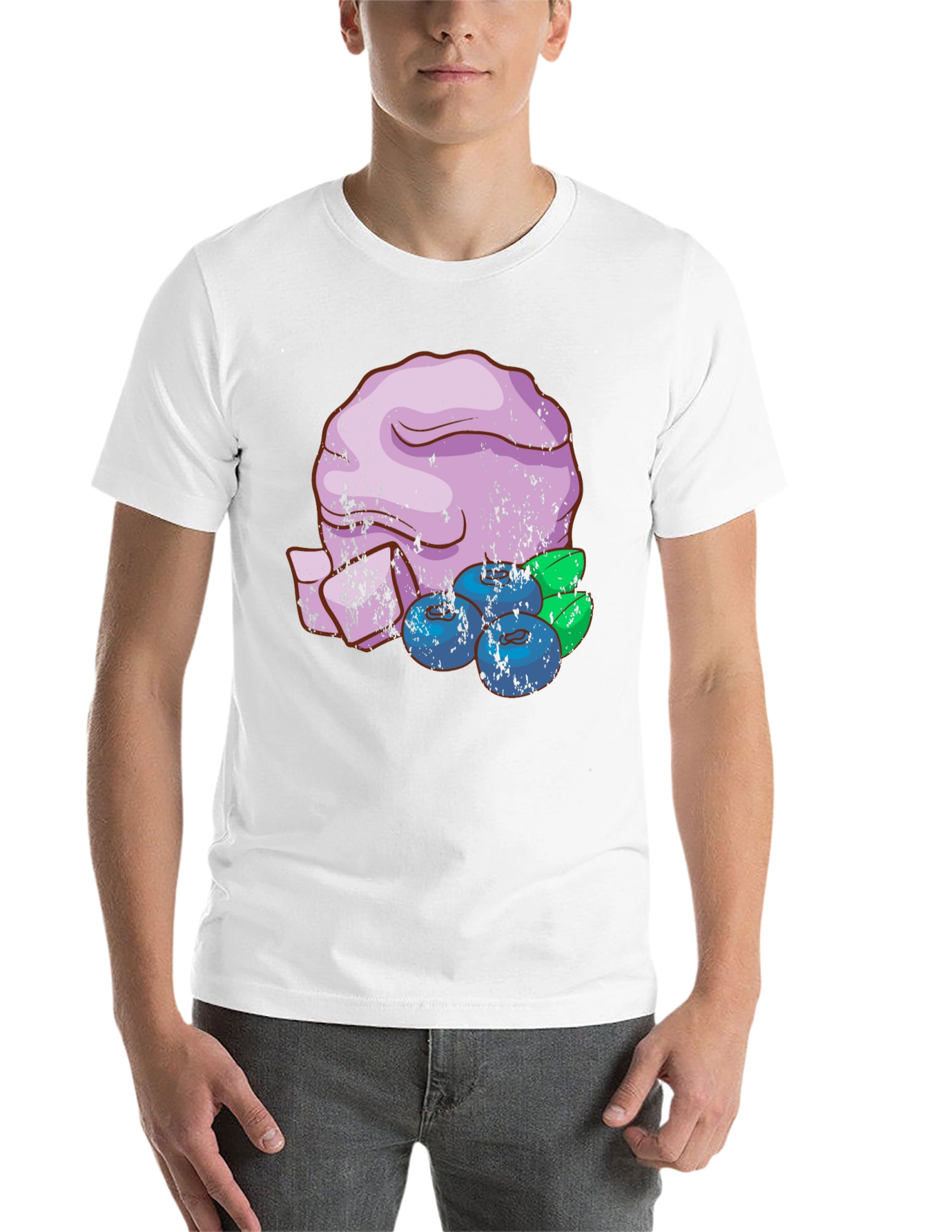 Black Blueberry Dessert T-Shirt - Unique Graphic Tee view 14
