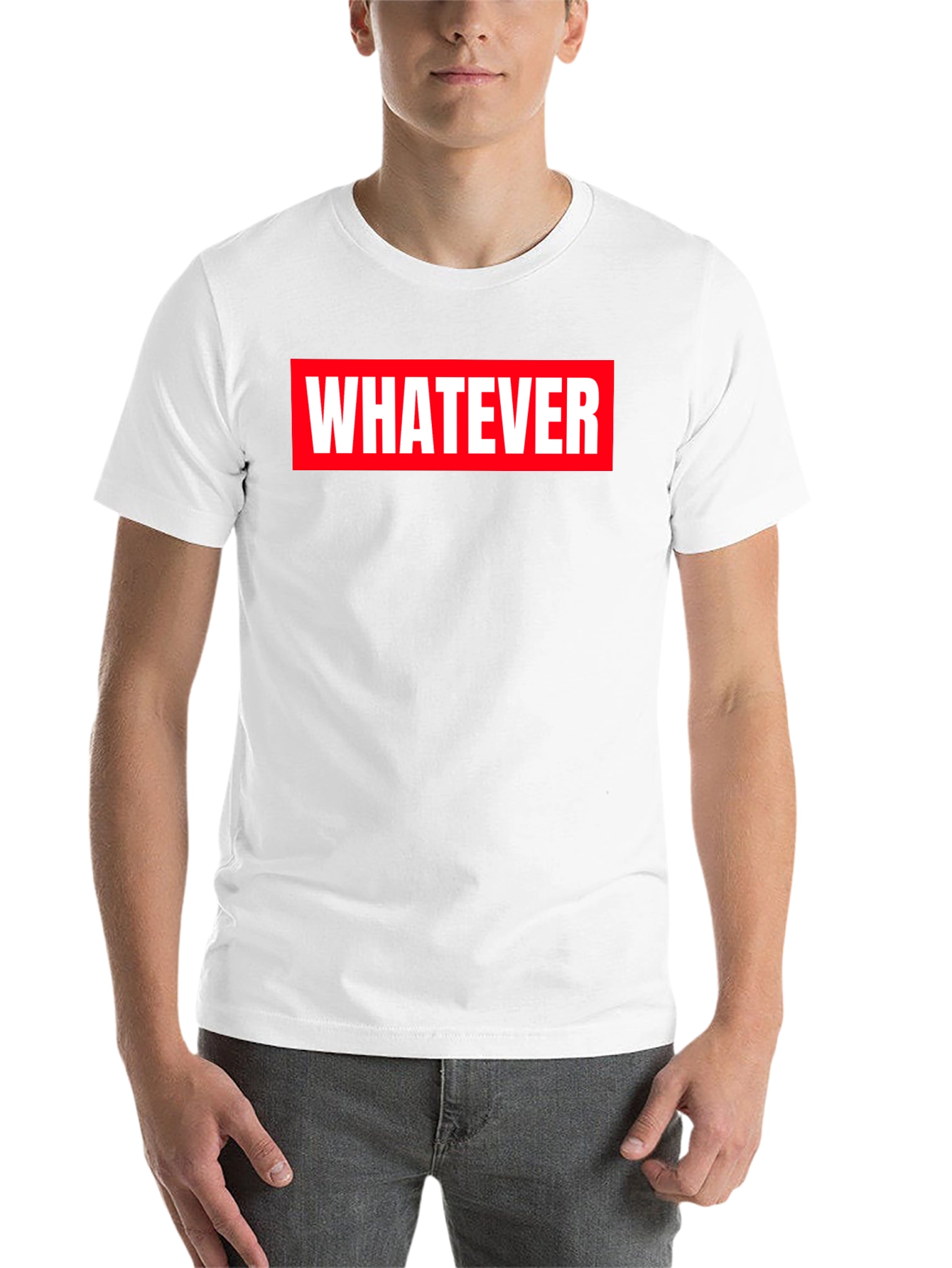 Black Whatever Graphic Tee - Black Casual T-Shirt view 14