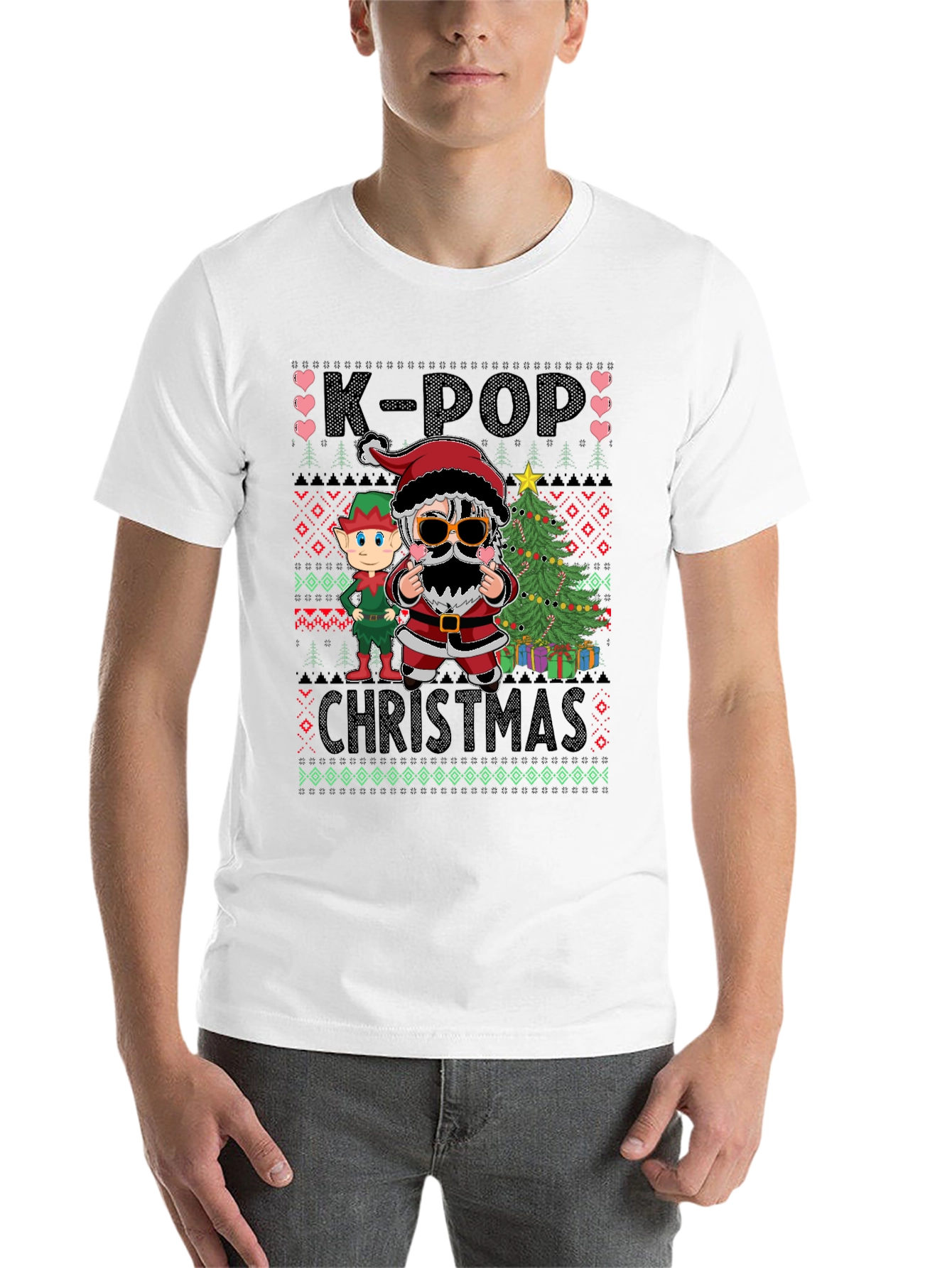Black K-Pop Christmas T-Shirt view 14