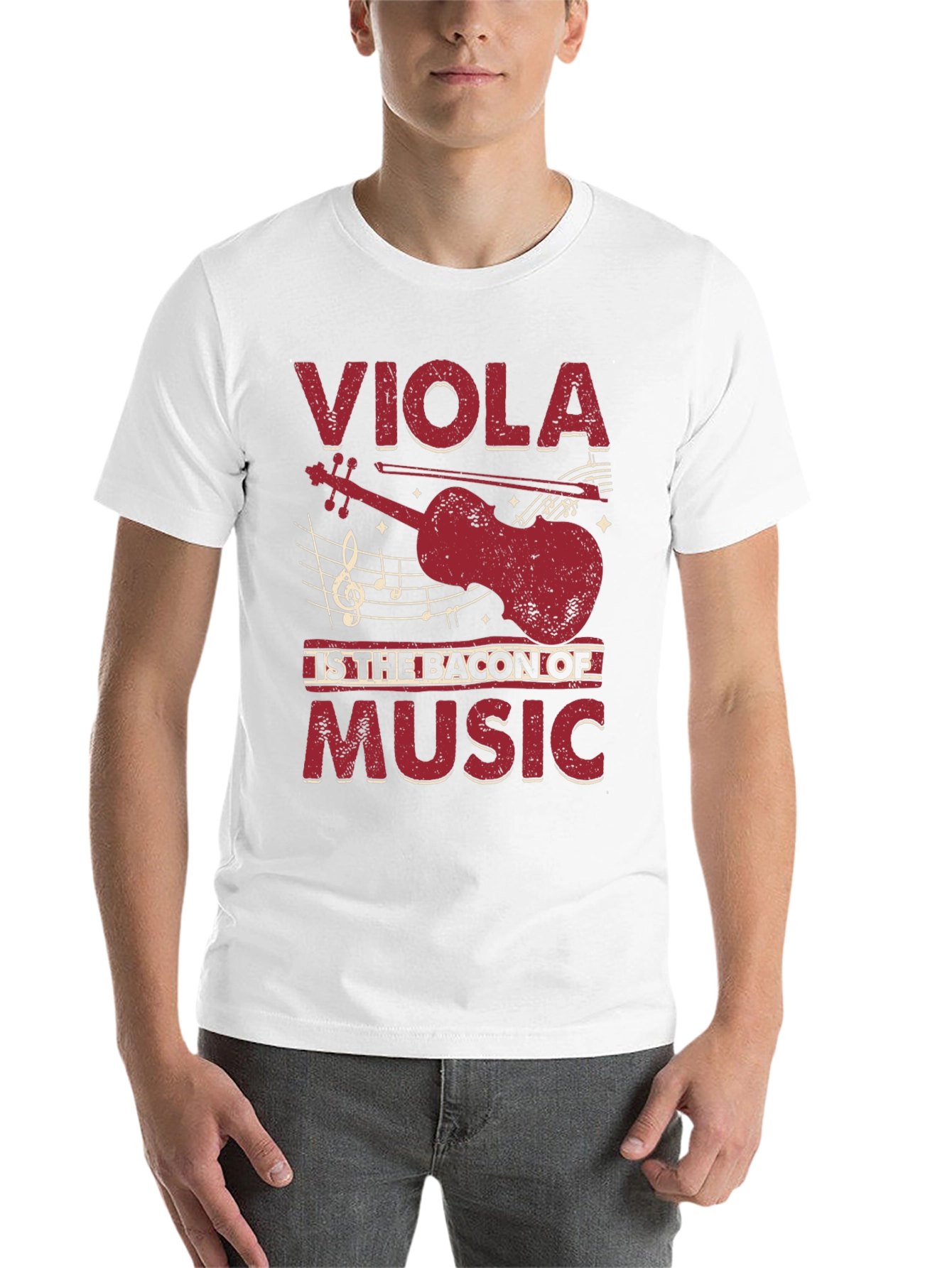 Black Viola is the Bacon of Music Funny Musician T-Shirt view 14