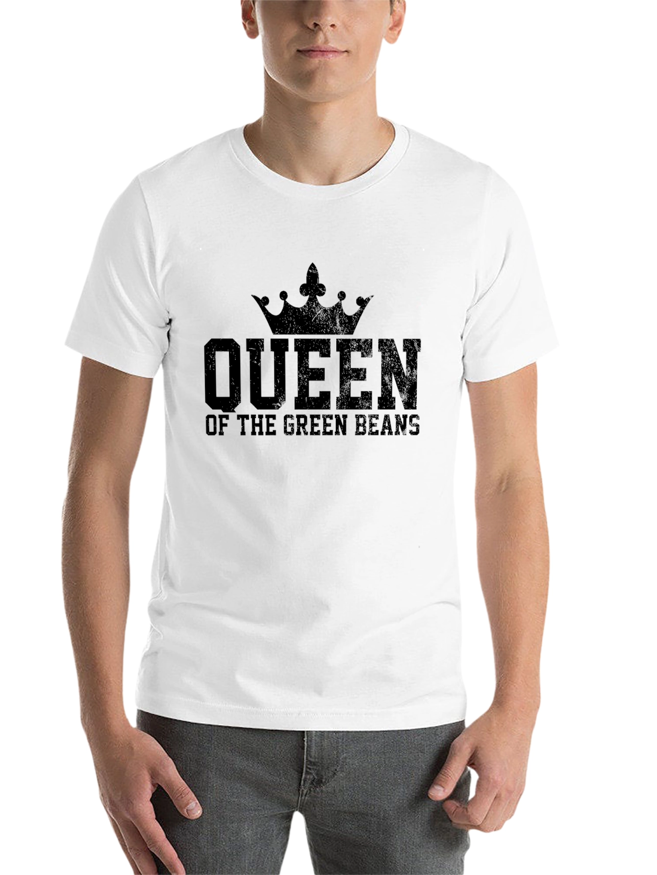 Black Queen of the Green Beans Funny T-Shirt view 14