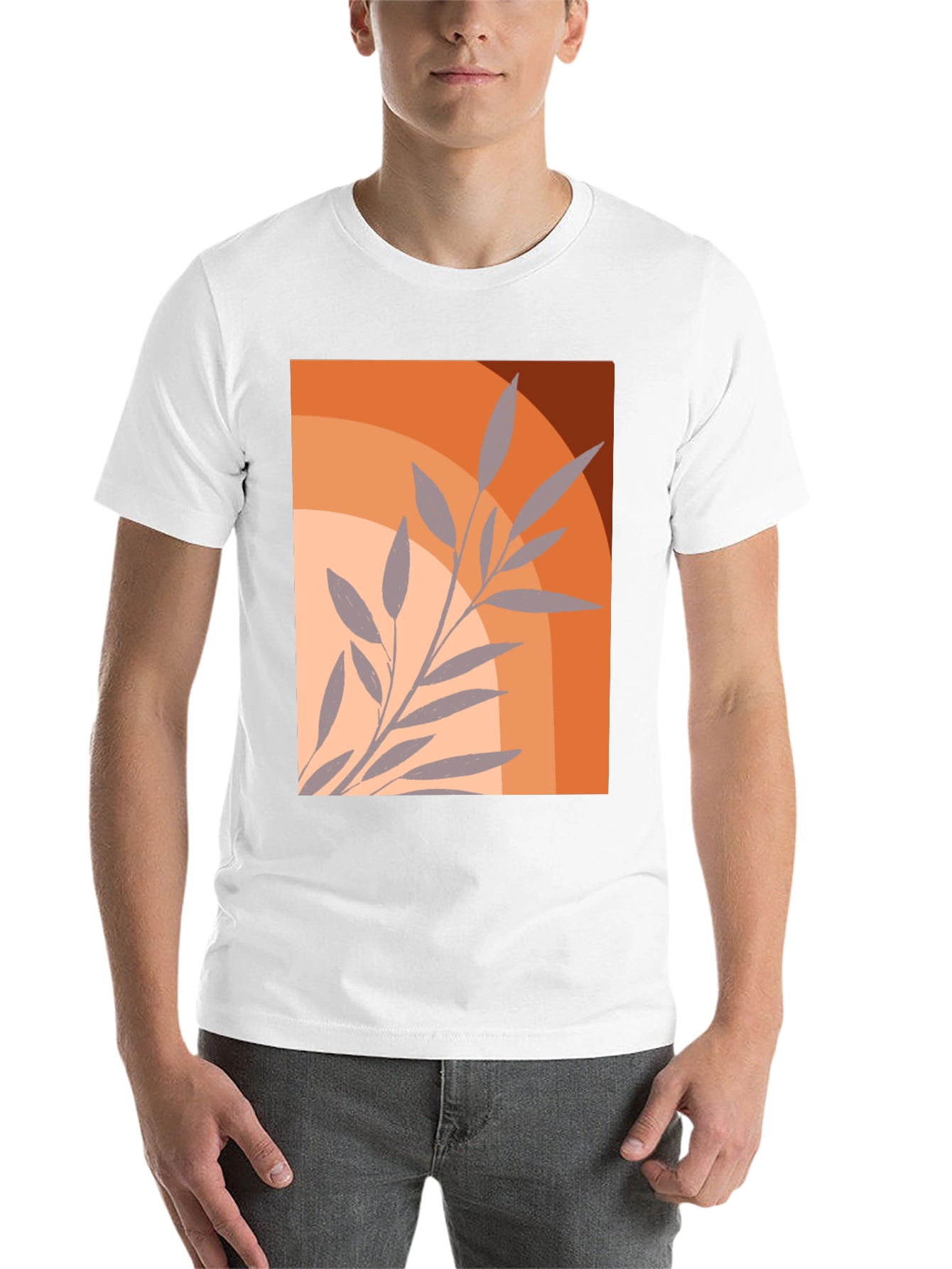 Black Botanical Graphic Tee - Modern Plant Design view 14
