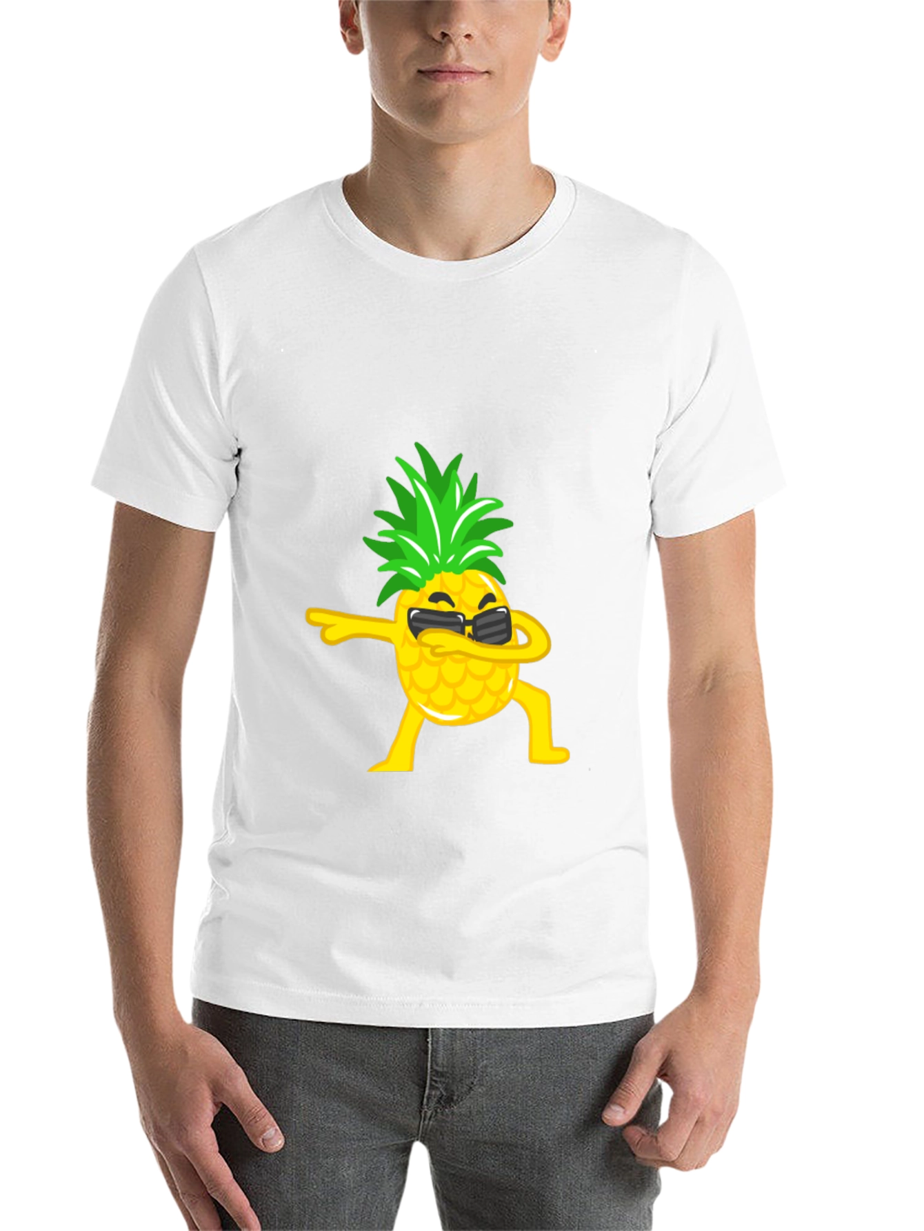 Black Dabbing Pineapple Graphic Tee - Black T-Shirt view 14