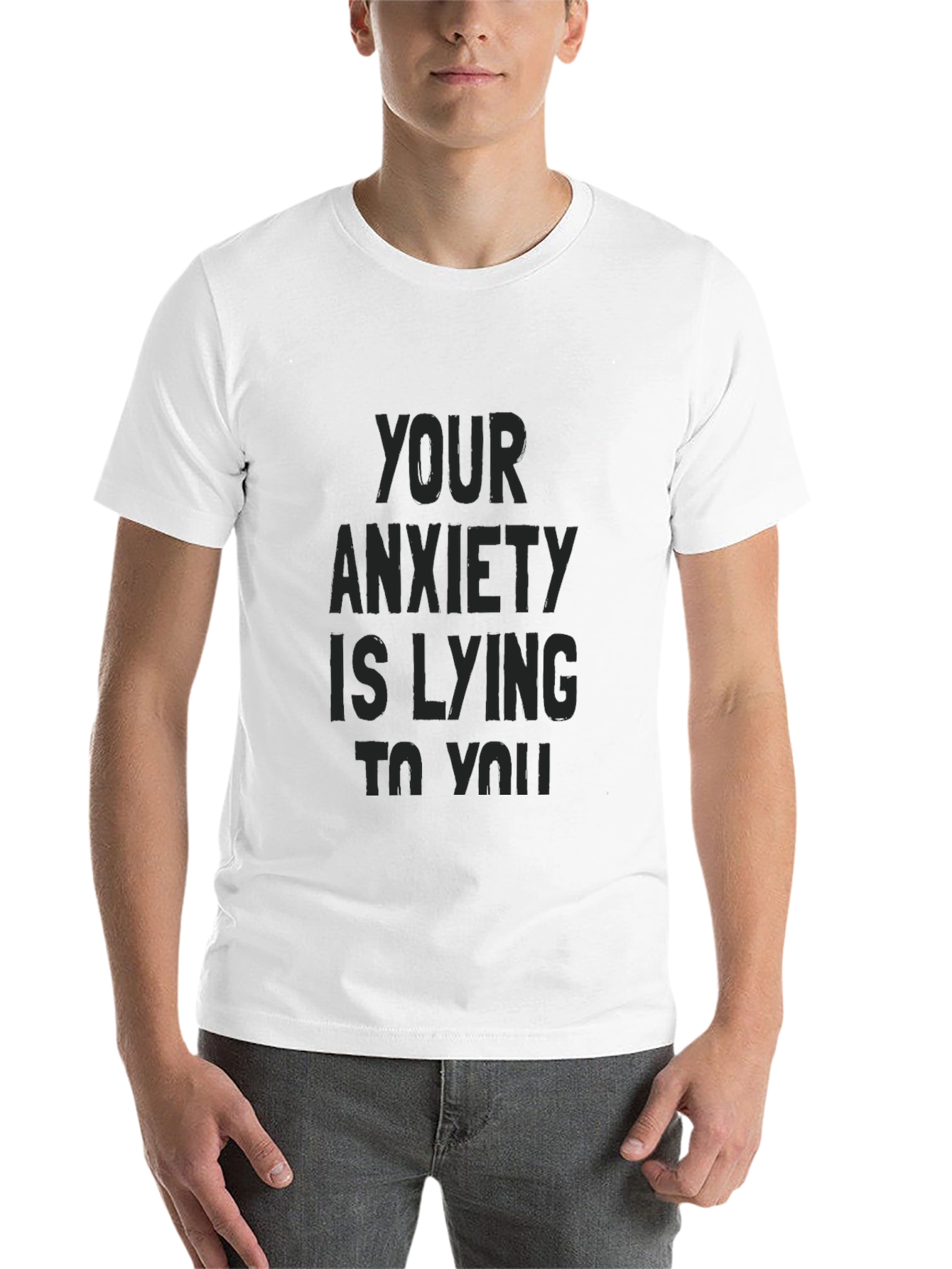 Black Anxiety Awareness T-Shirt - Black view 14