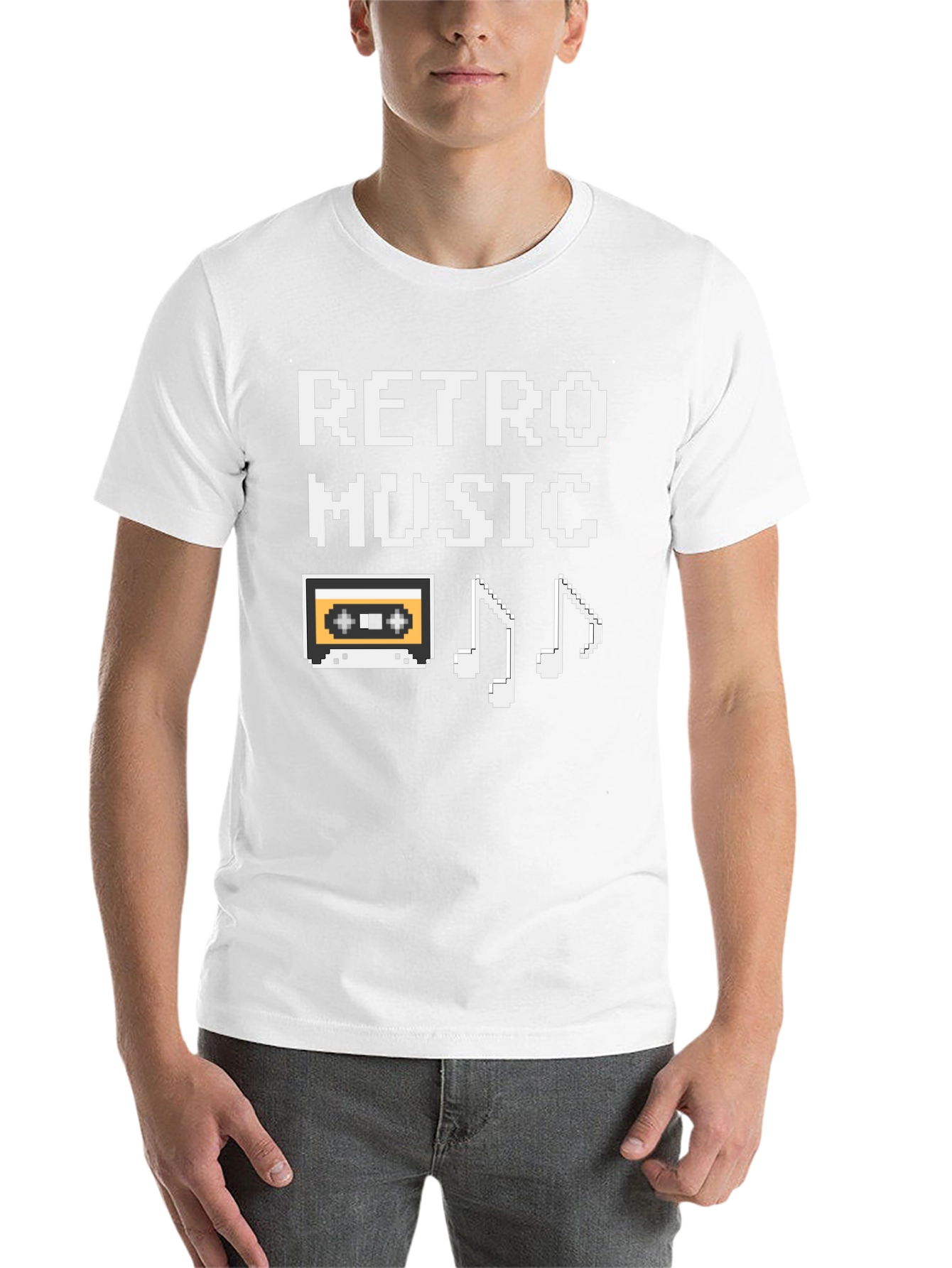 Black Retro Music Pixel T-Shirt - Vintage 8-Bit Style! view 14