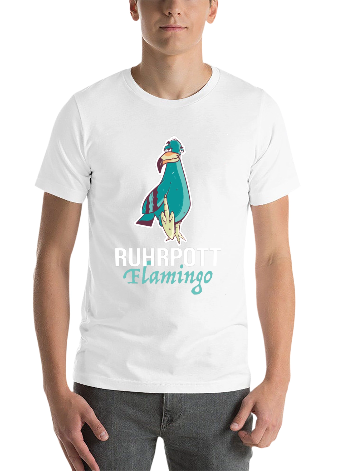 Black Ruhrpott Flamingo Graphic Tee view 14
