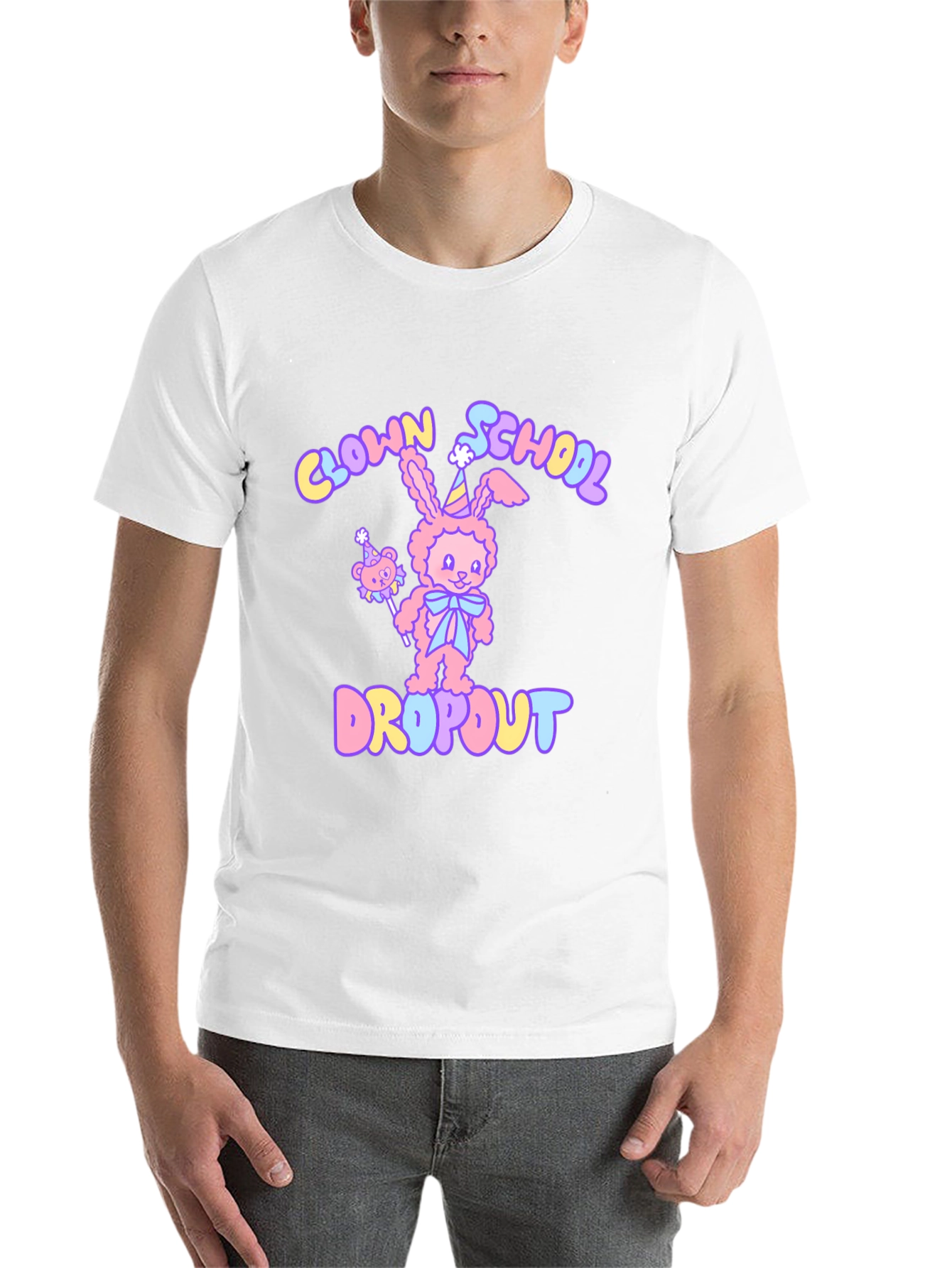 Black Clown School Dropout Graphic T-Shirt view 14