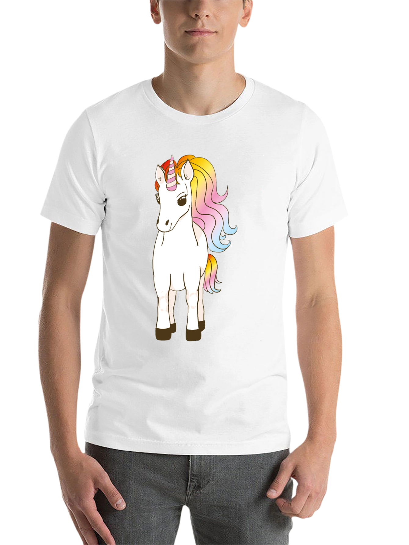 Black Unicorn Graphic Tee - Black Cotton Blend Comfort view 14