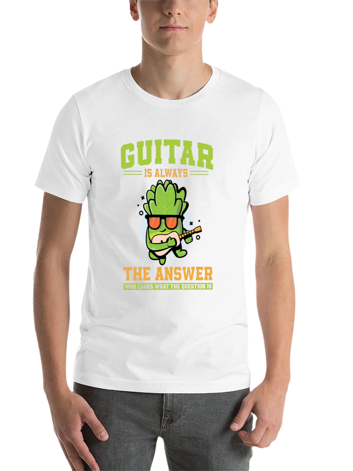 Black Guitar Is Always The Answer Graphic T-Shirt view 14