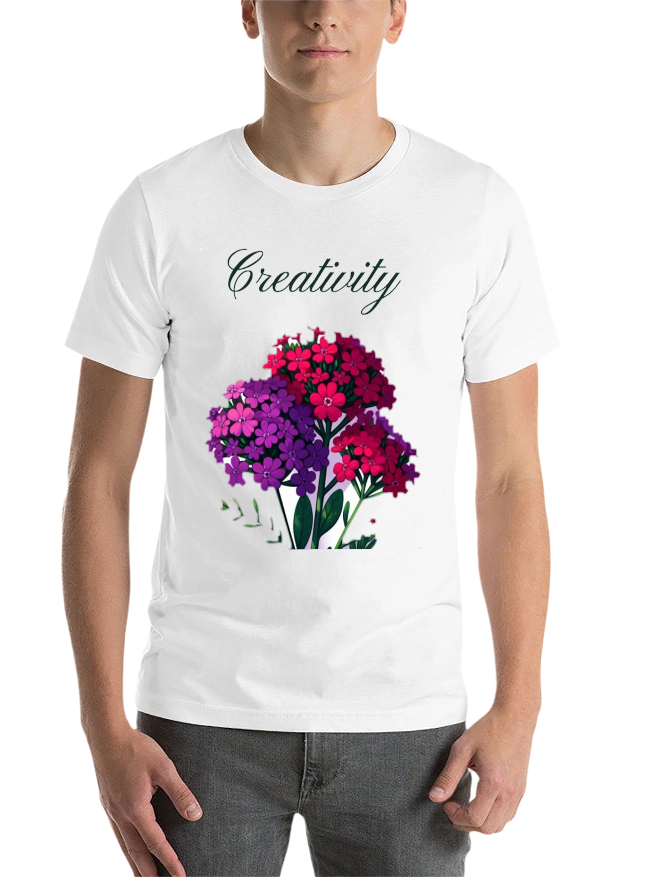 Black Creativity Blooms Graphic T-Shirt view 14