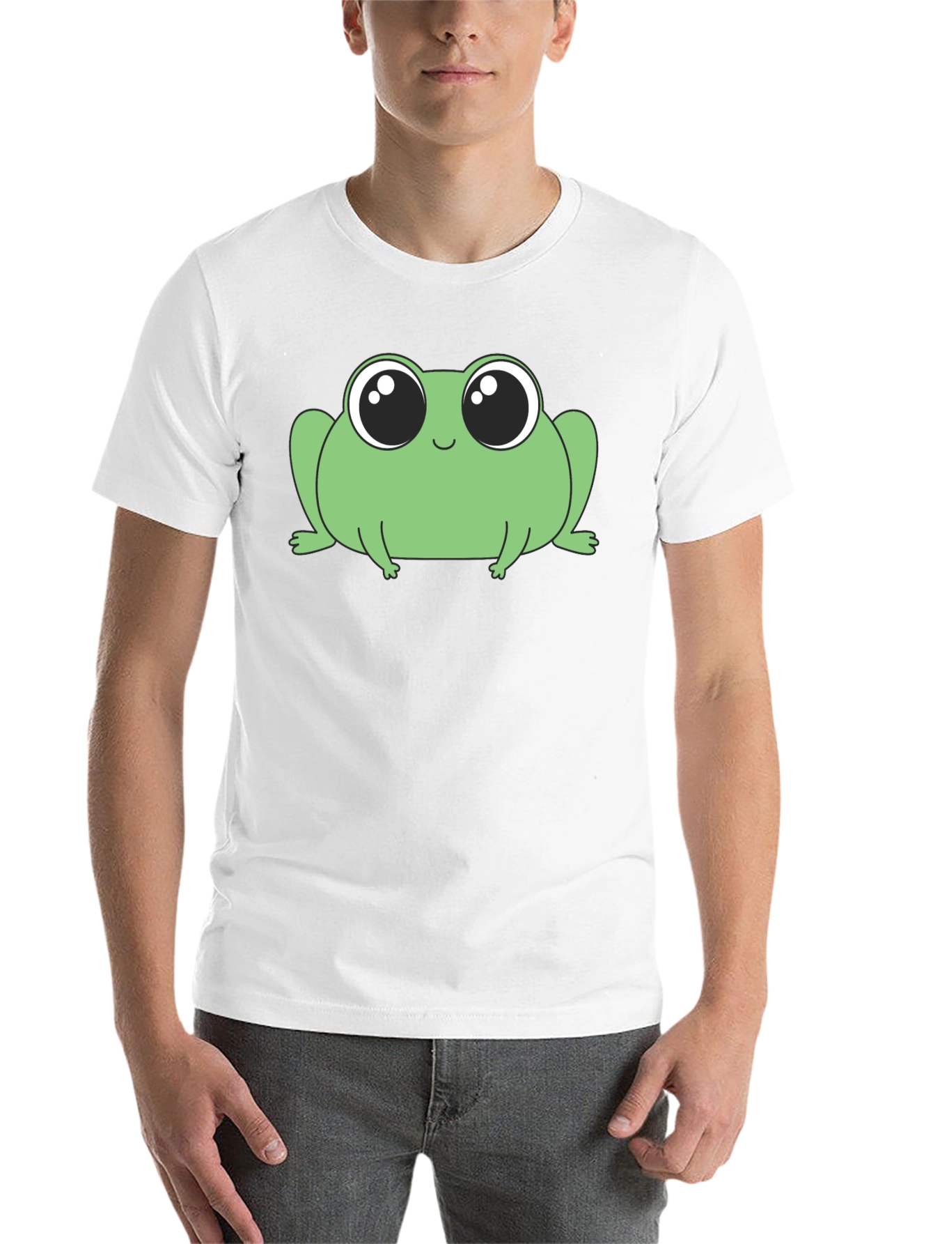 Black Cute Frog Graphic T-Shirt - Soft Cotton Blend view 14