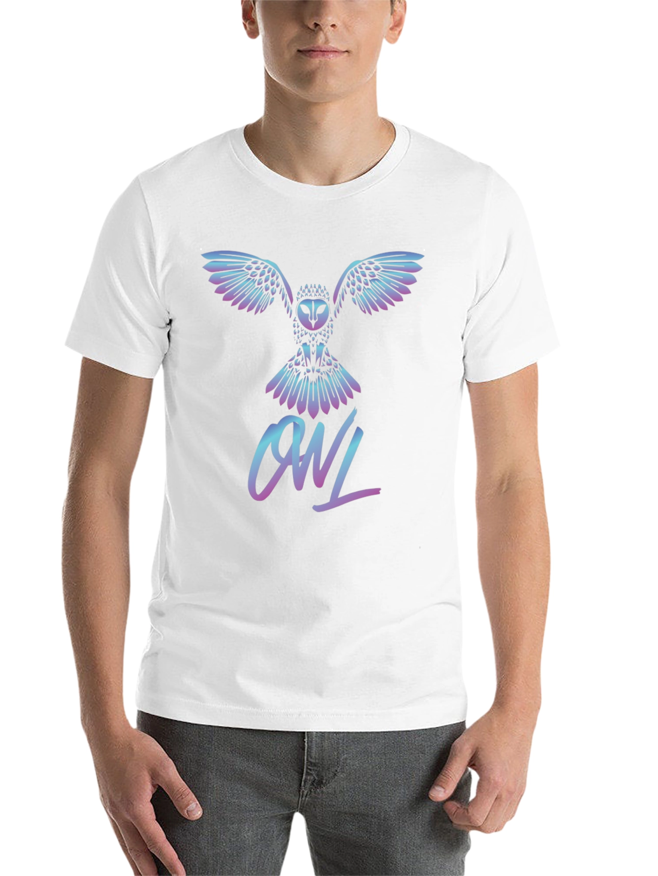 Black Owl Graphic T-Shirt - Stylish Crew Neck Tee view 14
