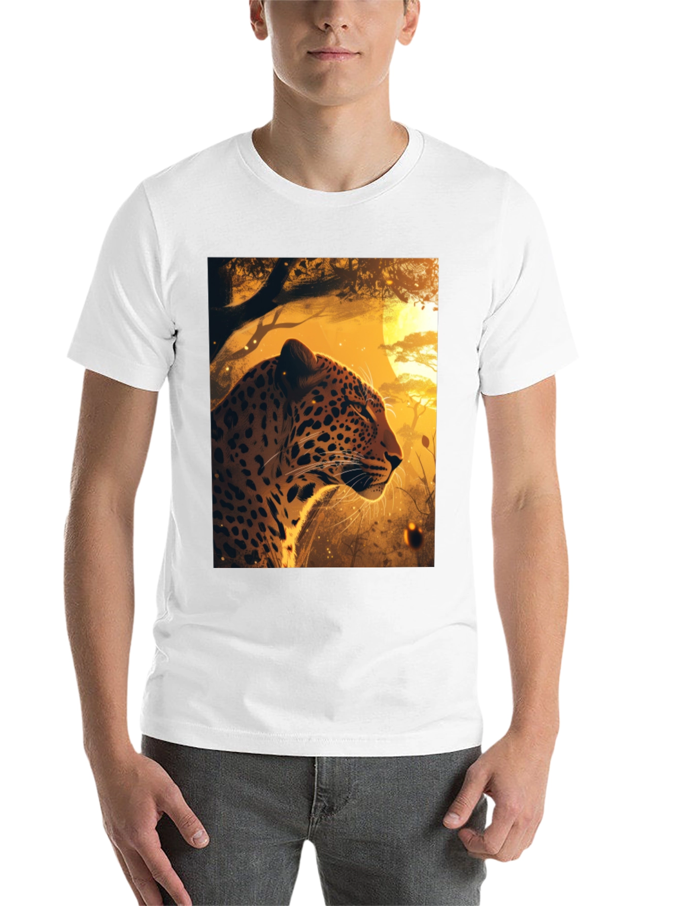 Black Leopard Graphic Tee - Wild Style Black T-Shirt view 14