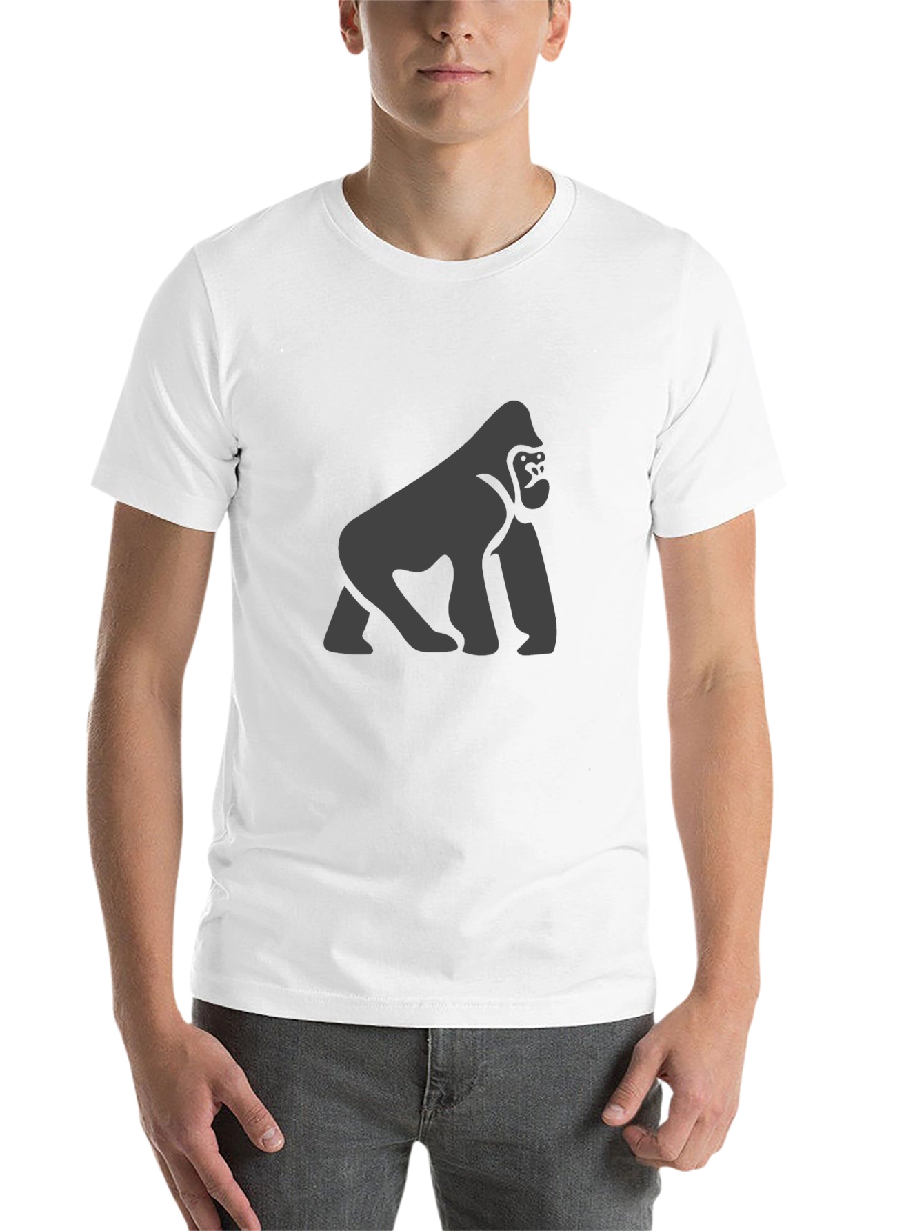 Black Gorilla Graphic Tee - Men's Black T-Shirt view 14