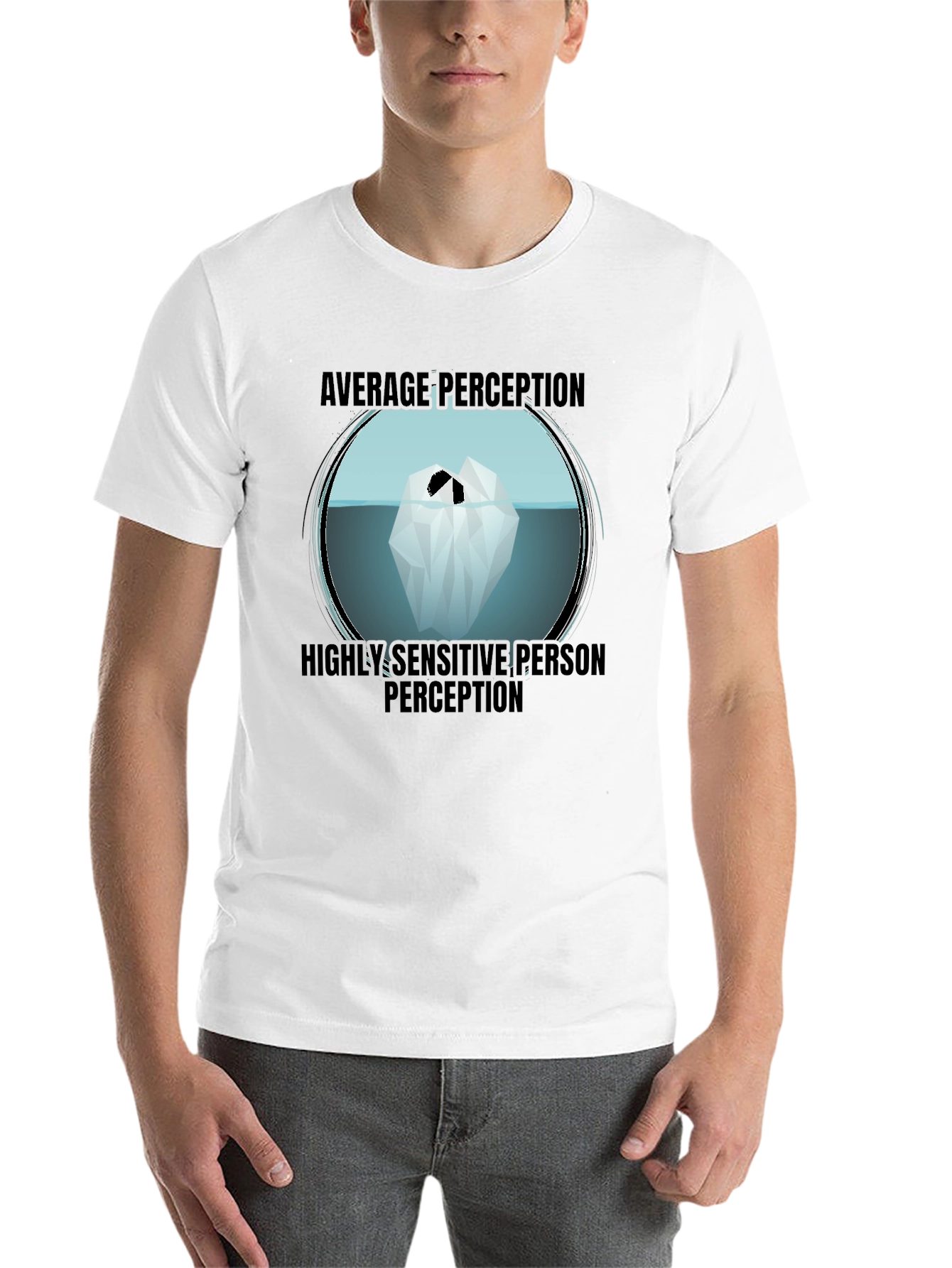 Black Iceberg Perception T-Shirt - Sensitive Person view 14