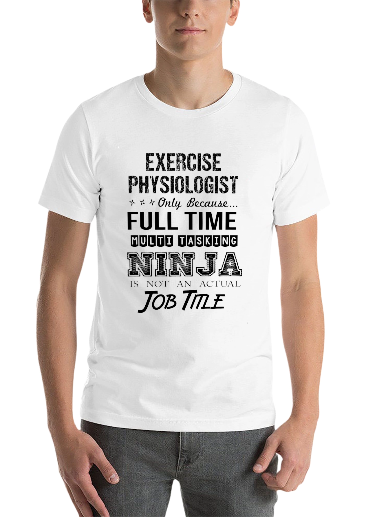 Black Exercise Physiologist Ninja T-Shirt view 14