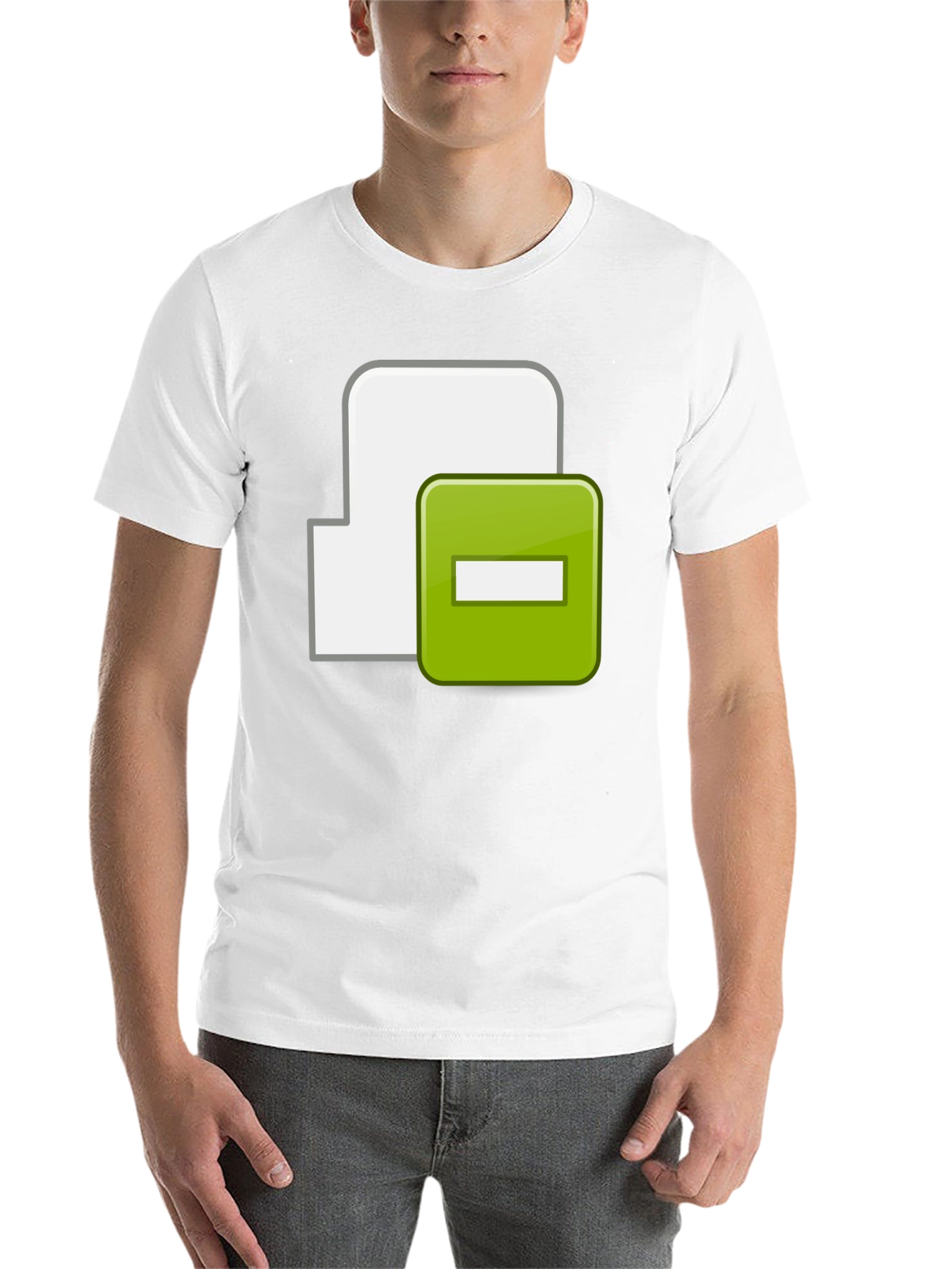Black Black T-Shirt with Minus Sign Icon view 14