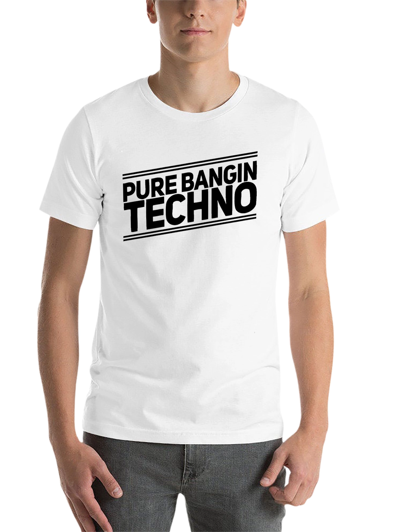 Black Pure Bangin Techno Graphic Tee - Black view 14