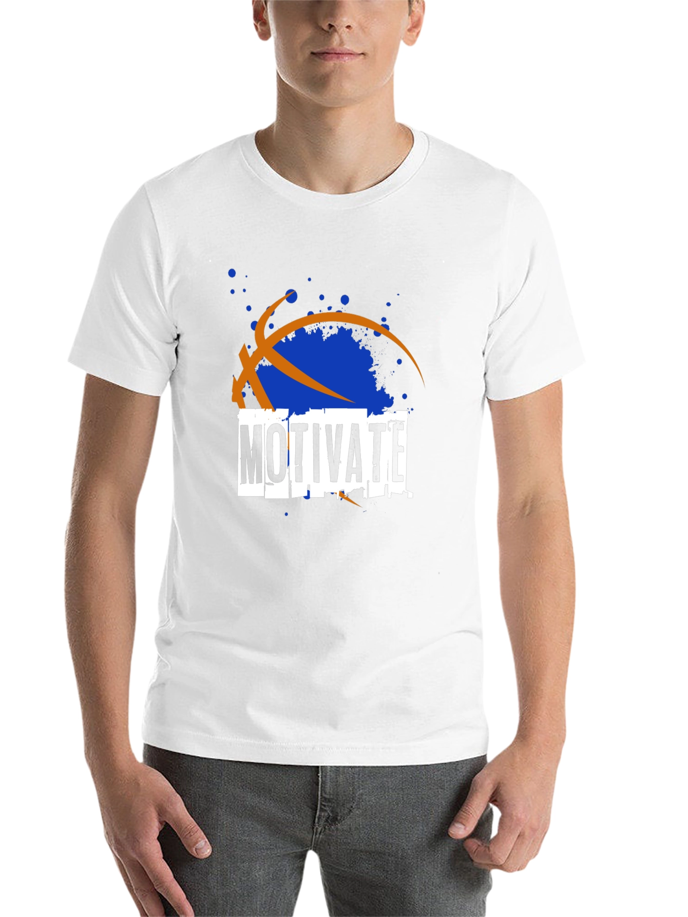 Black Motivate Basketball Graphic T-Shirt view 14