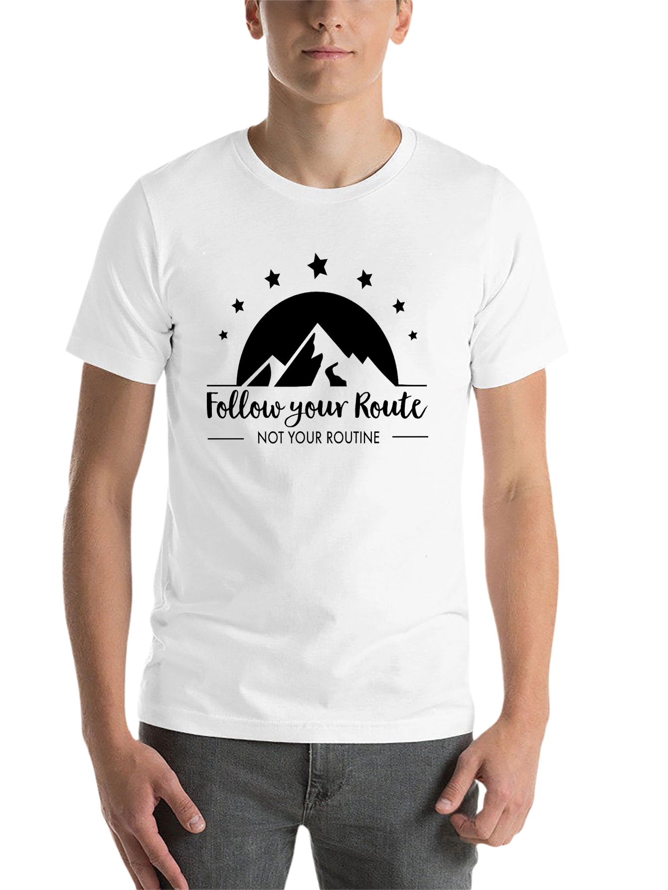 Black Follow Your Route Graphic T-Shirt view 14