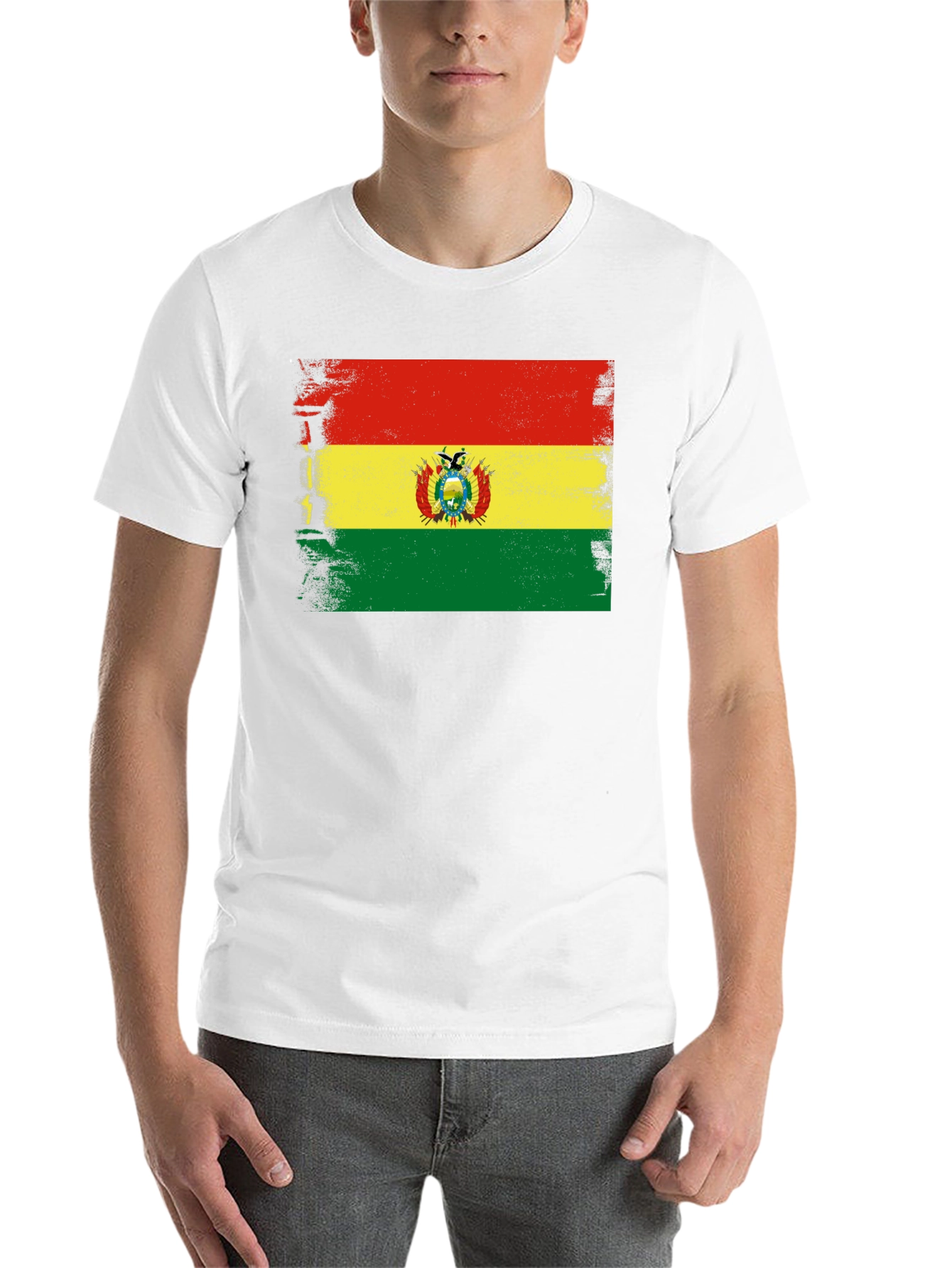 Bolivia Flag T-Shirt - Distressed Bolivian Pride Tee - 14