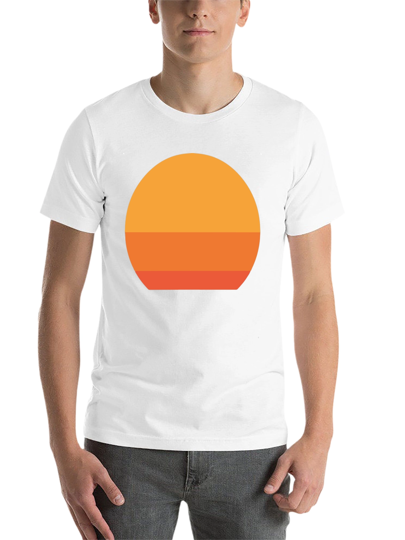 Black Retro Sunset Graphic Black T-Shirt view 14