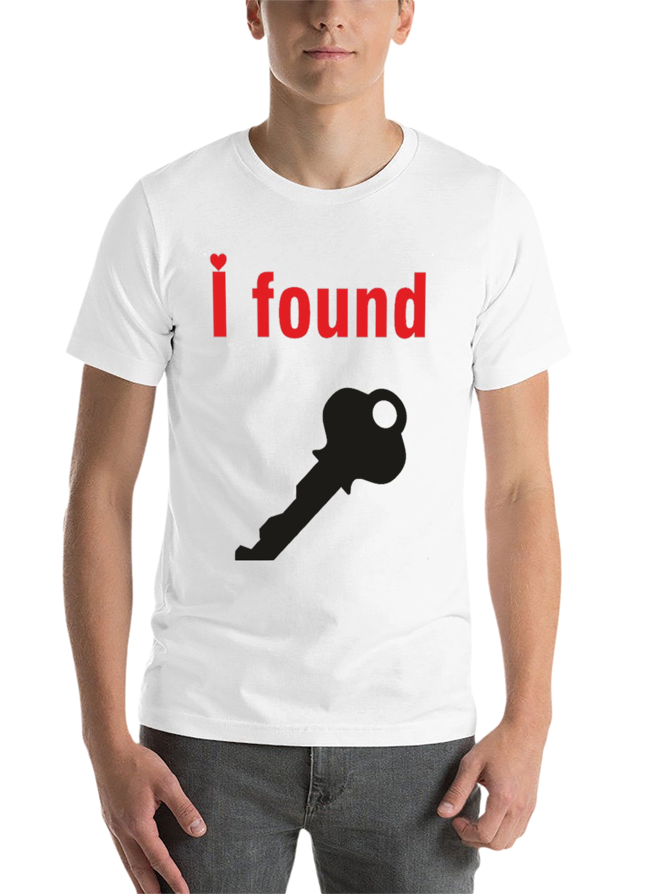 Black I Found the Key T-Shirt - Heart Graphic view 14