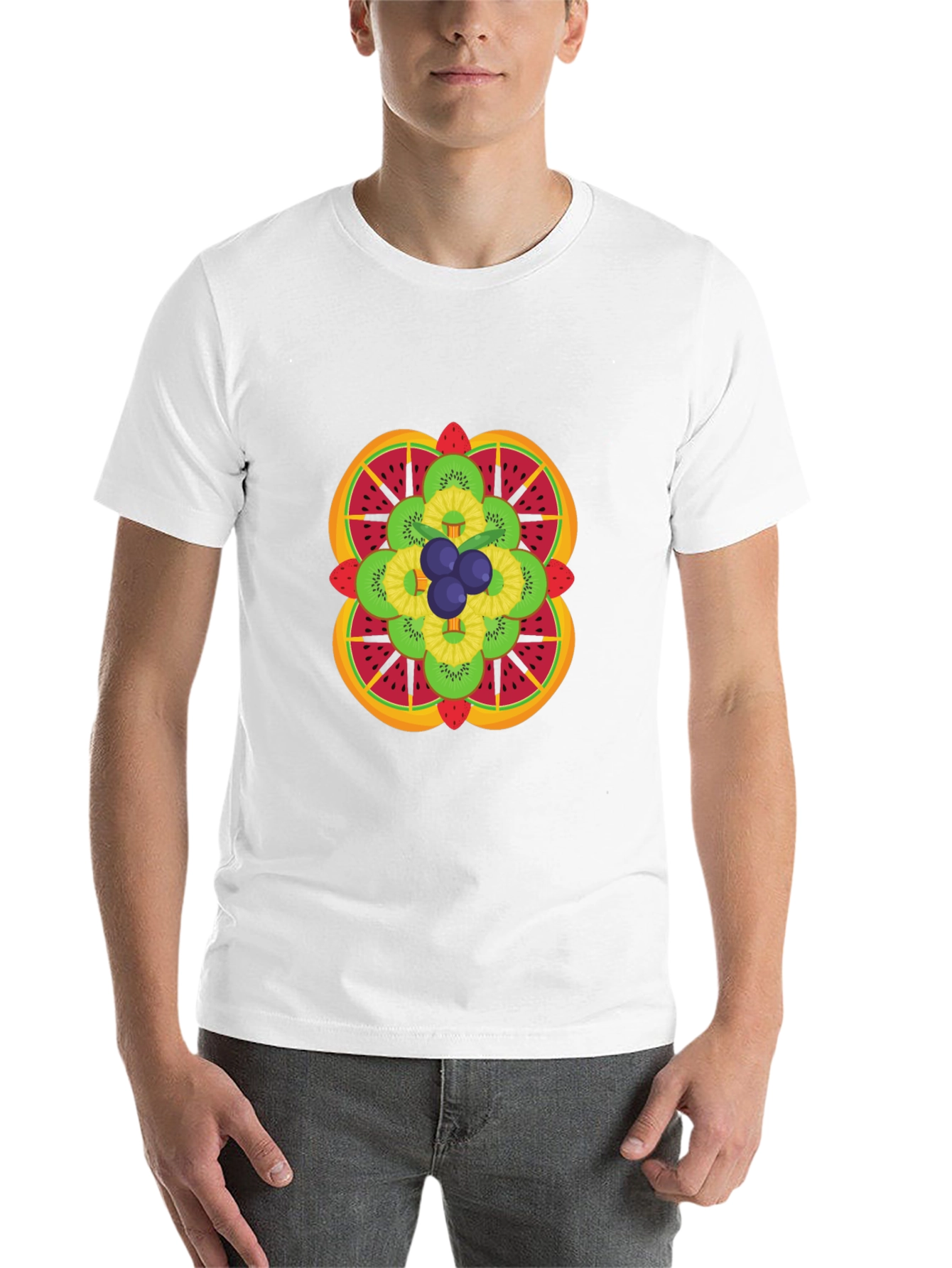 Black Fruit Mandala Graphic Tee - Stylish & Unique Design view 14