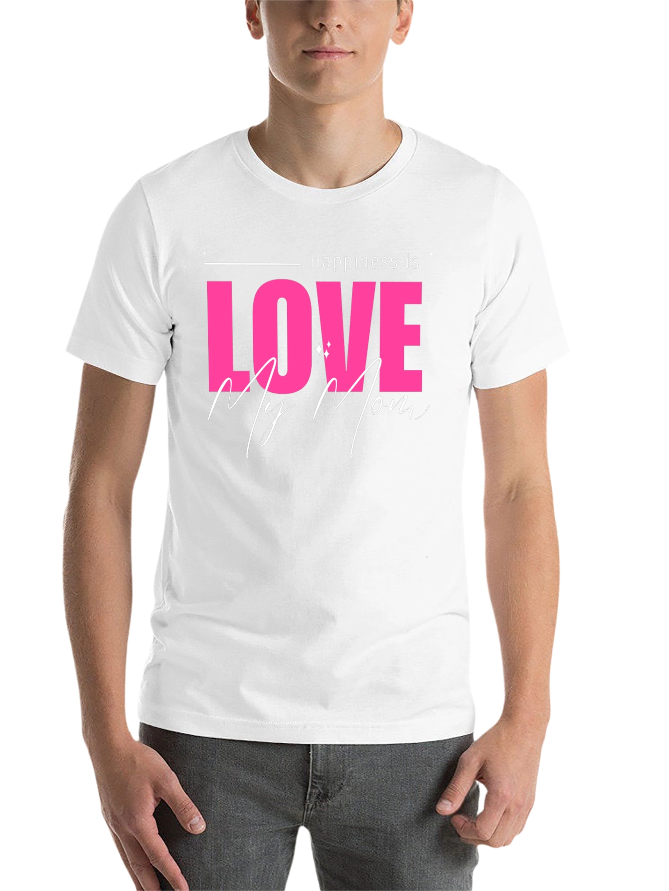 Black Happiness is Love My Mom Black T-Shirt view 14