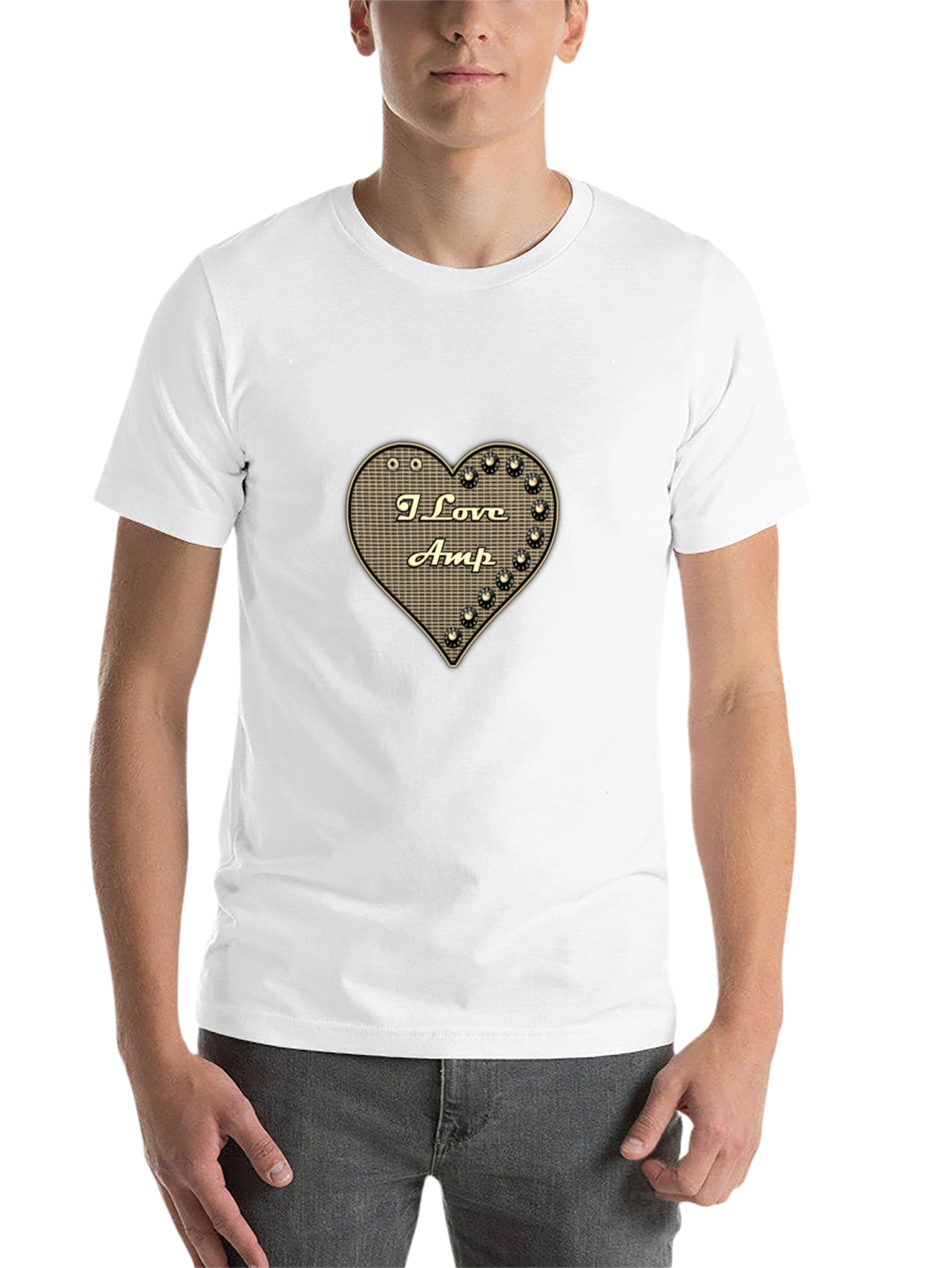 Black I Love Amp Heart Graphic T-Shirt view 14