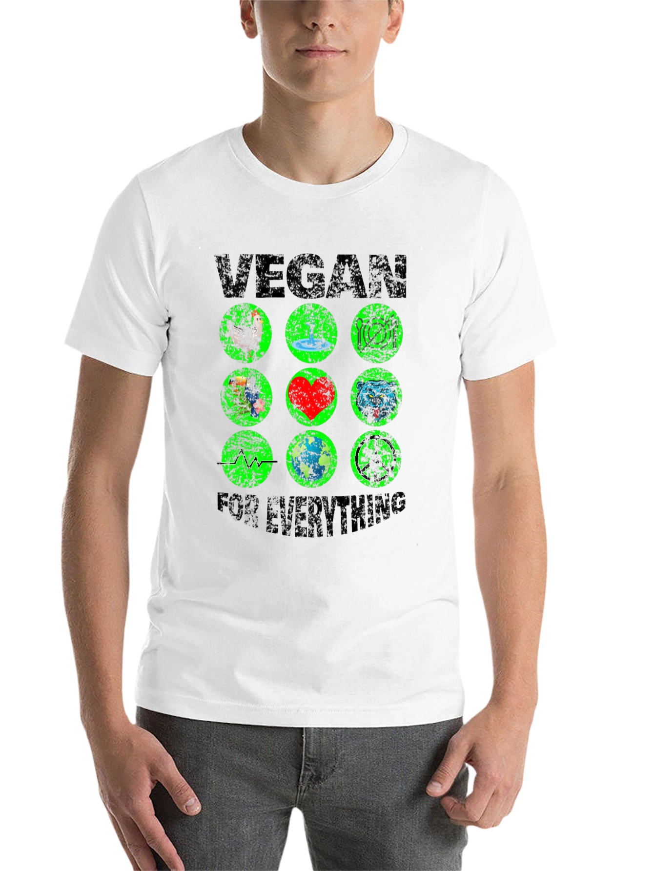 Black Vegan For Everything T-Shirt view 14