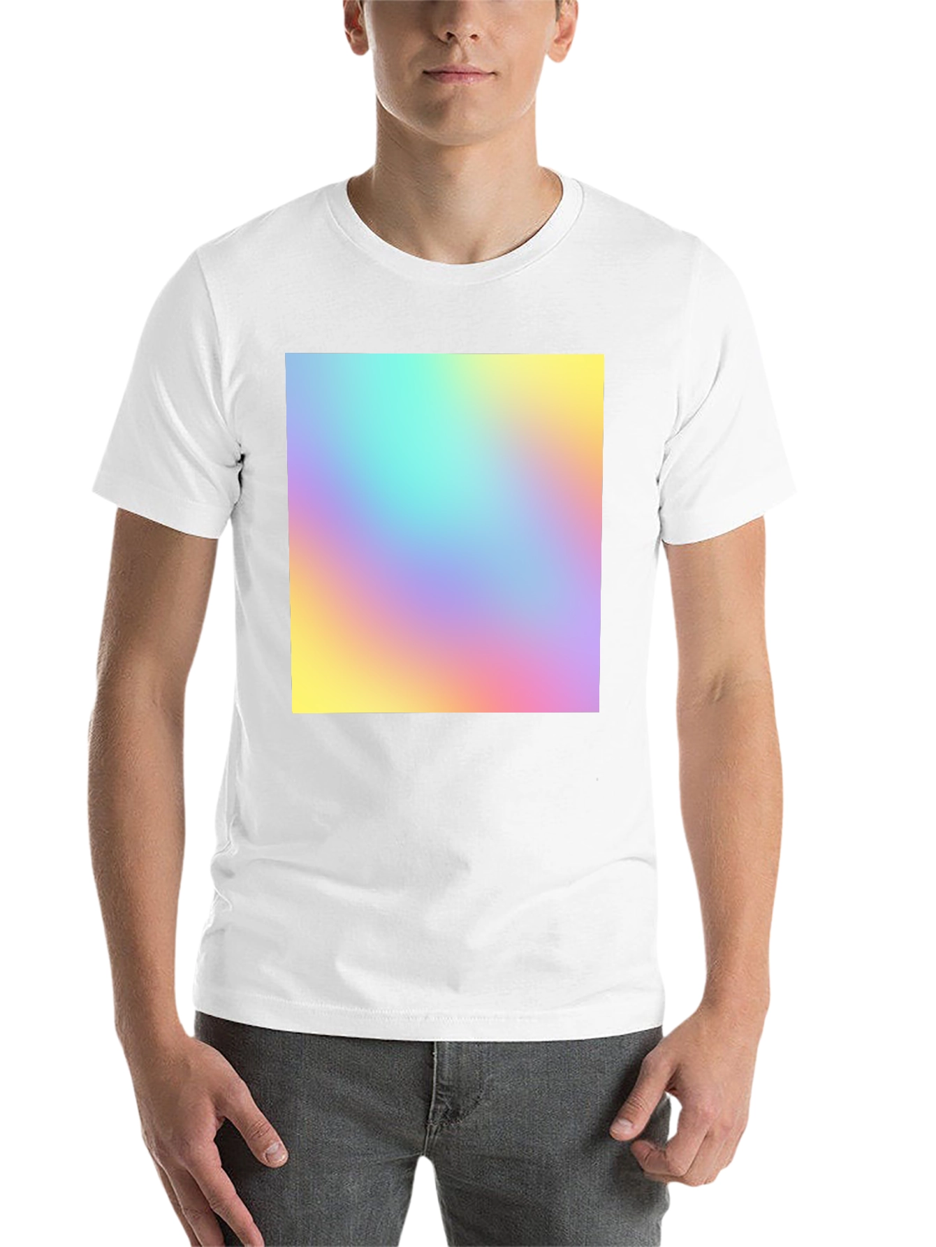 Black Vibrant Gradient T-Shirt view 14