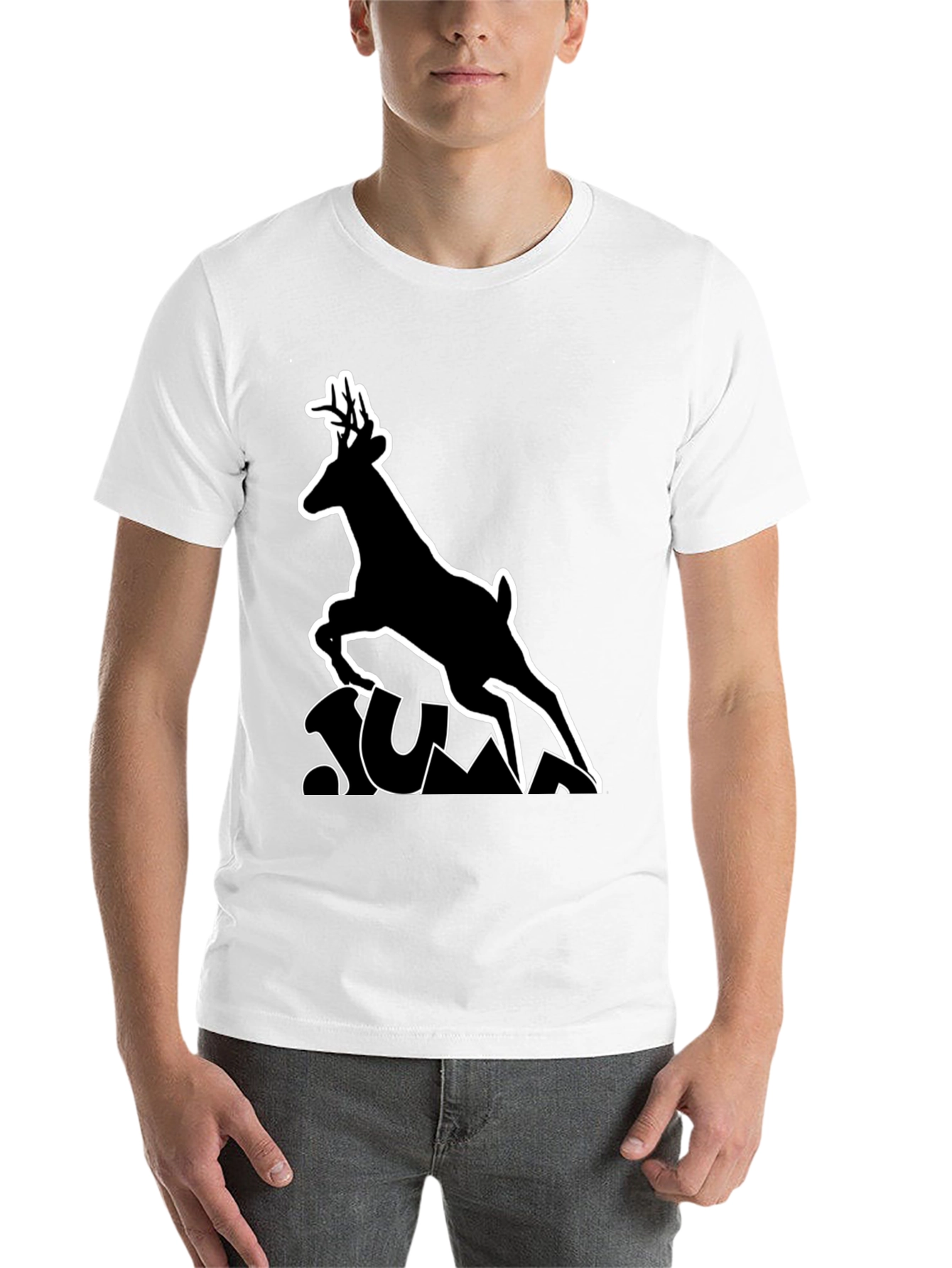 Black Deer Silhouette Graphic Tee - Black view 14