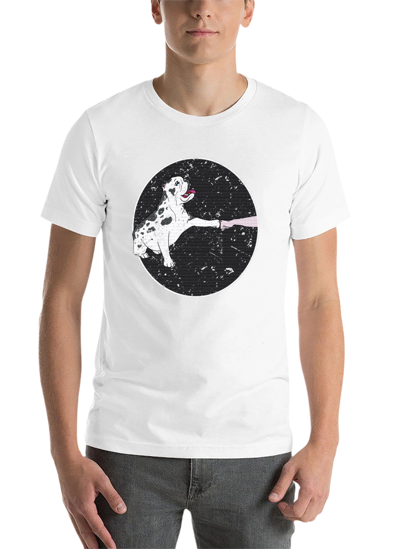 Black Dog Fist Bump Black T-Shirt view 14