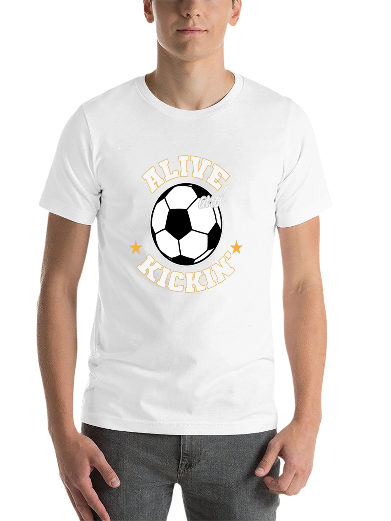 Black Alive and Kickin' Soccer T-Shirt view 14