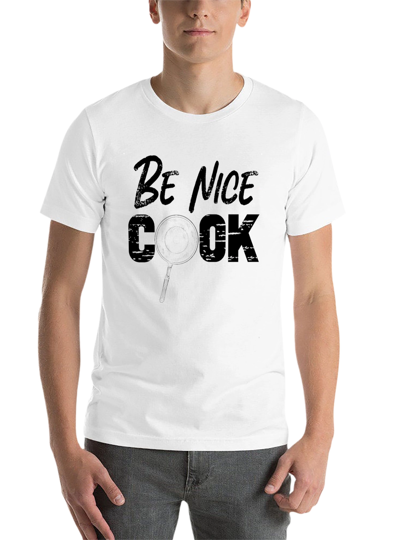 Black Be Nice Cook T-Shirt - Funny Chef Tee view 14